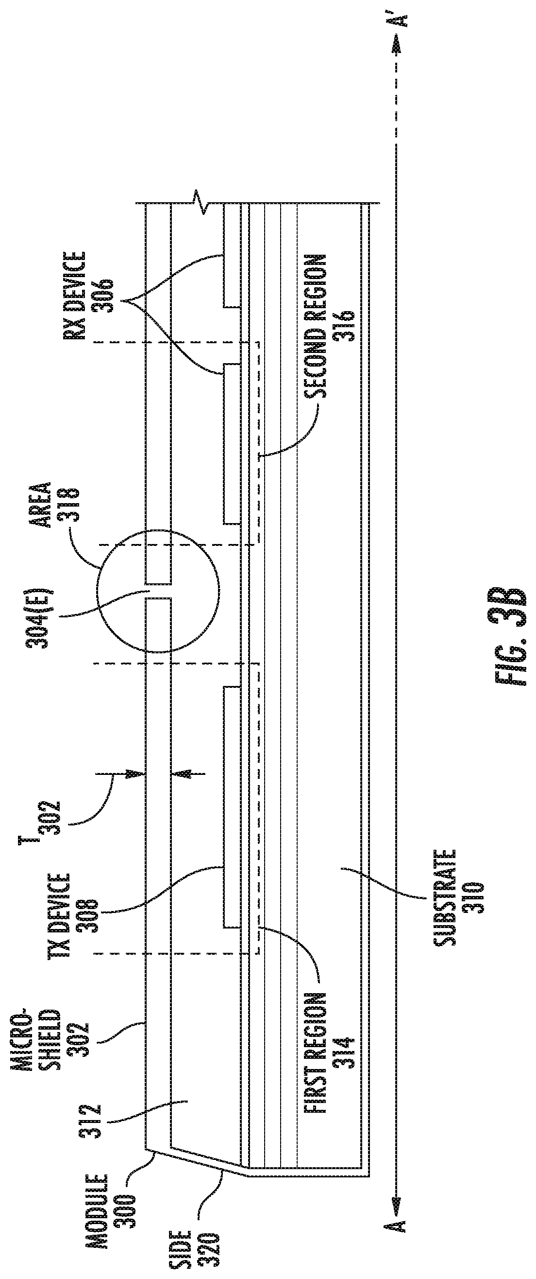 Patent US12324089 Figure 5 – Module conductive shield including discontinuities to reduce device coupling