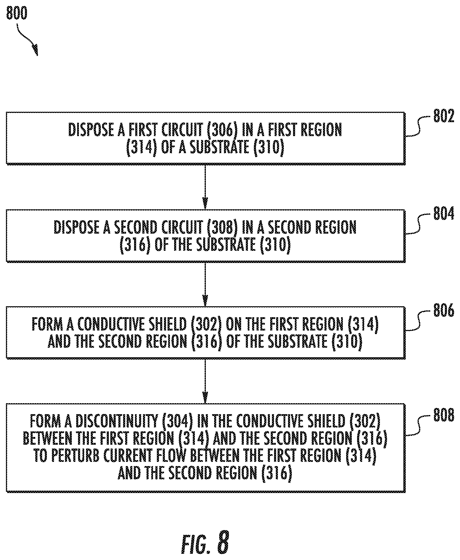 Patent US12324089 Figure 10 – Module conductive shield including discontinuities to reduce device coupling