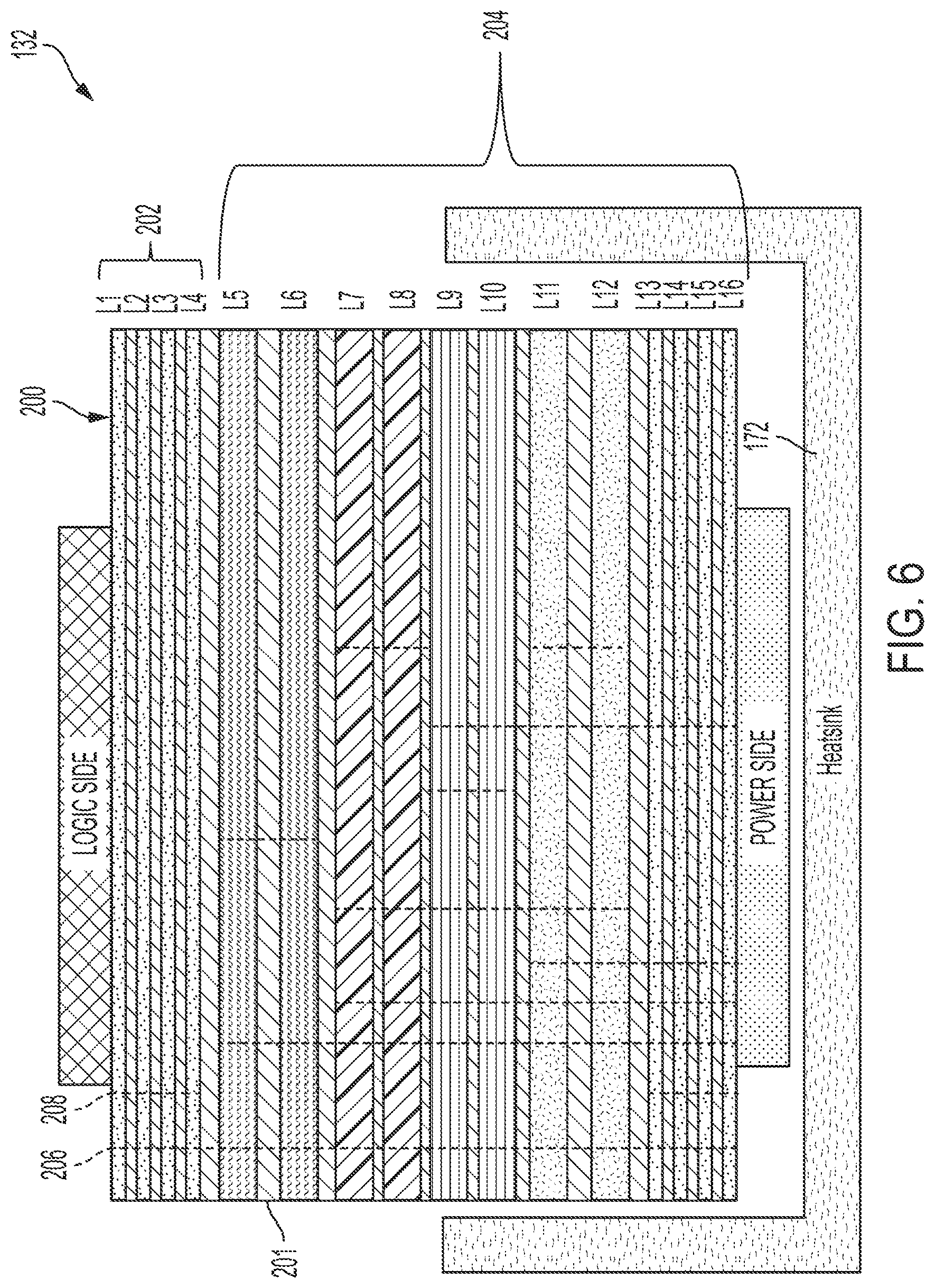 Patent US12324093 Figure 6 – Single circuit board assembly with logic and power components