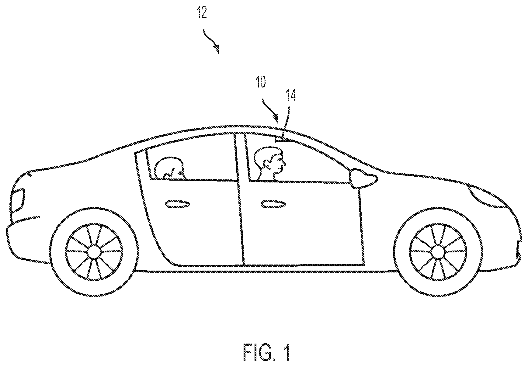 Patent US12324099 Figure 1 – Vehicular overhead console with flexible circuit board