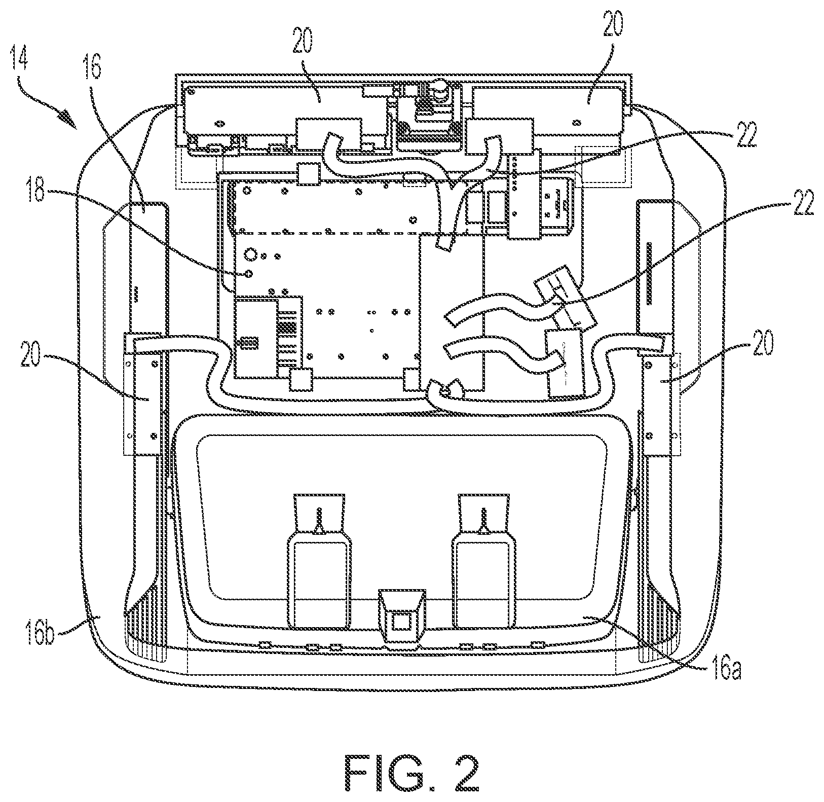 Patent US12324099 Figure 2 – Vehicular overhead console with flexible circuit board
