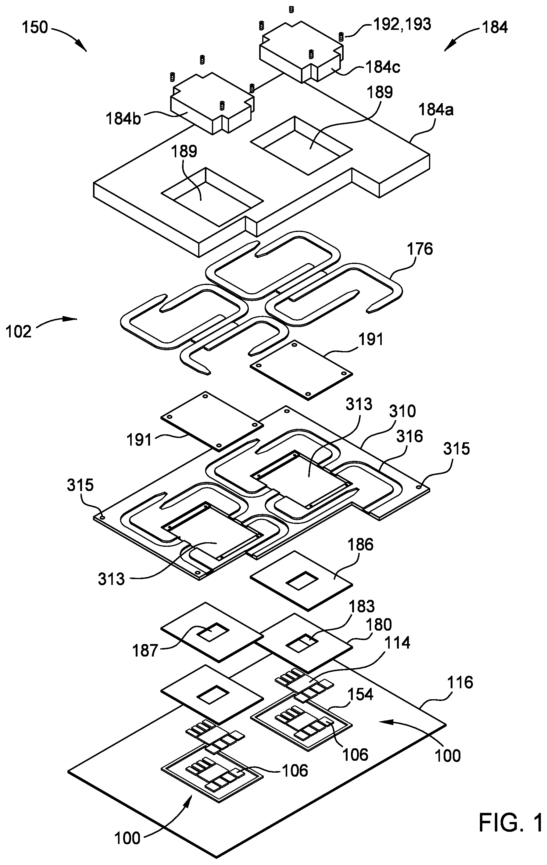 Patent US12324101 Figure 1 – Frame for coupling of a thermal management device to a printed circuit board