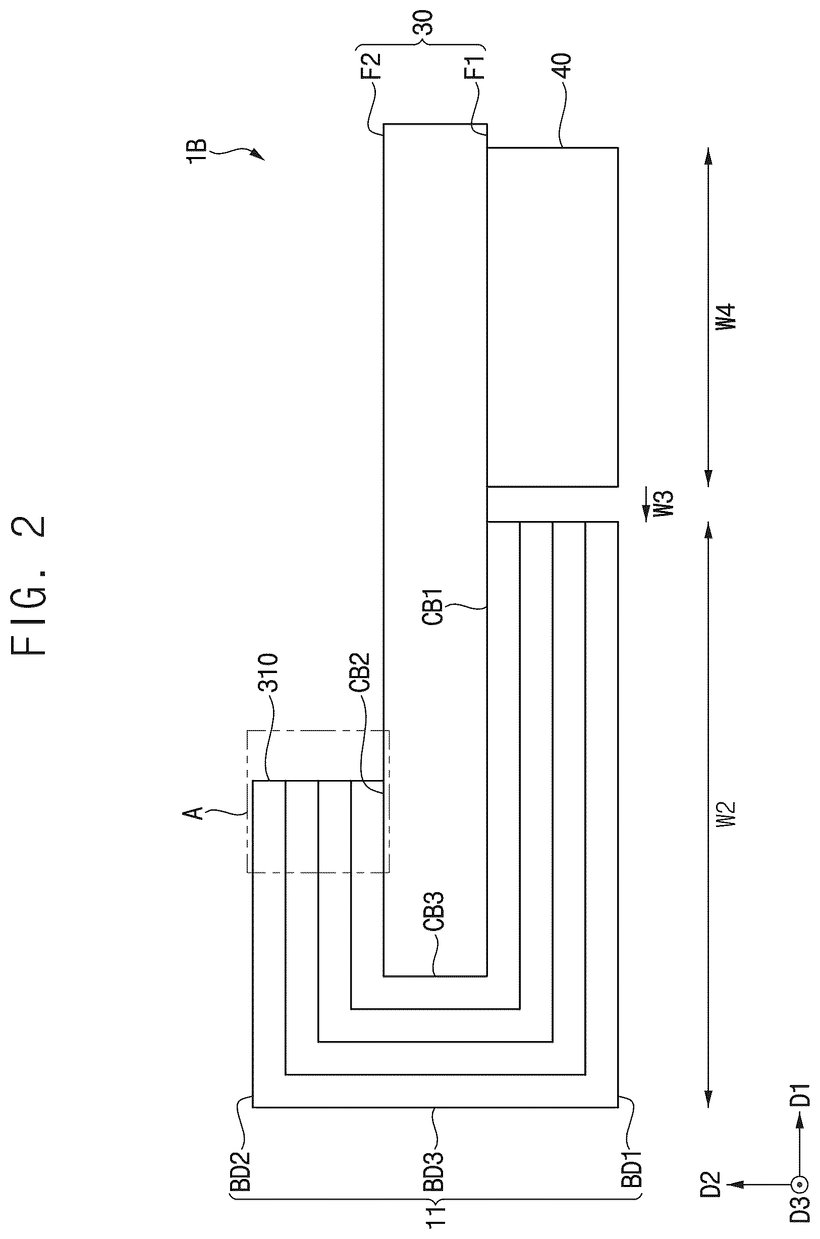 Patent US12324107 Figure 2 – Circuit board and a display device including the same
