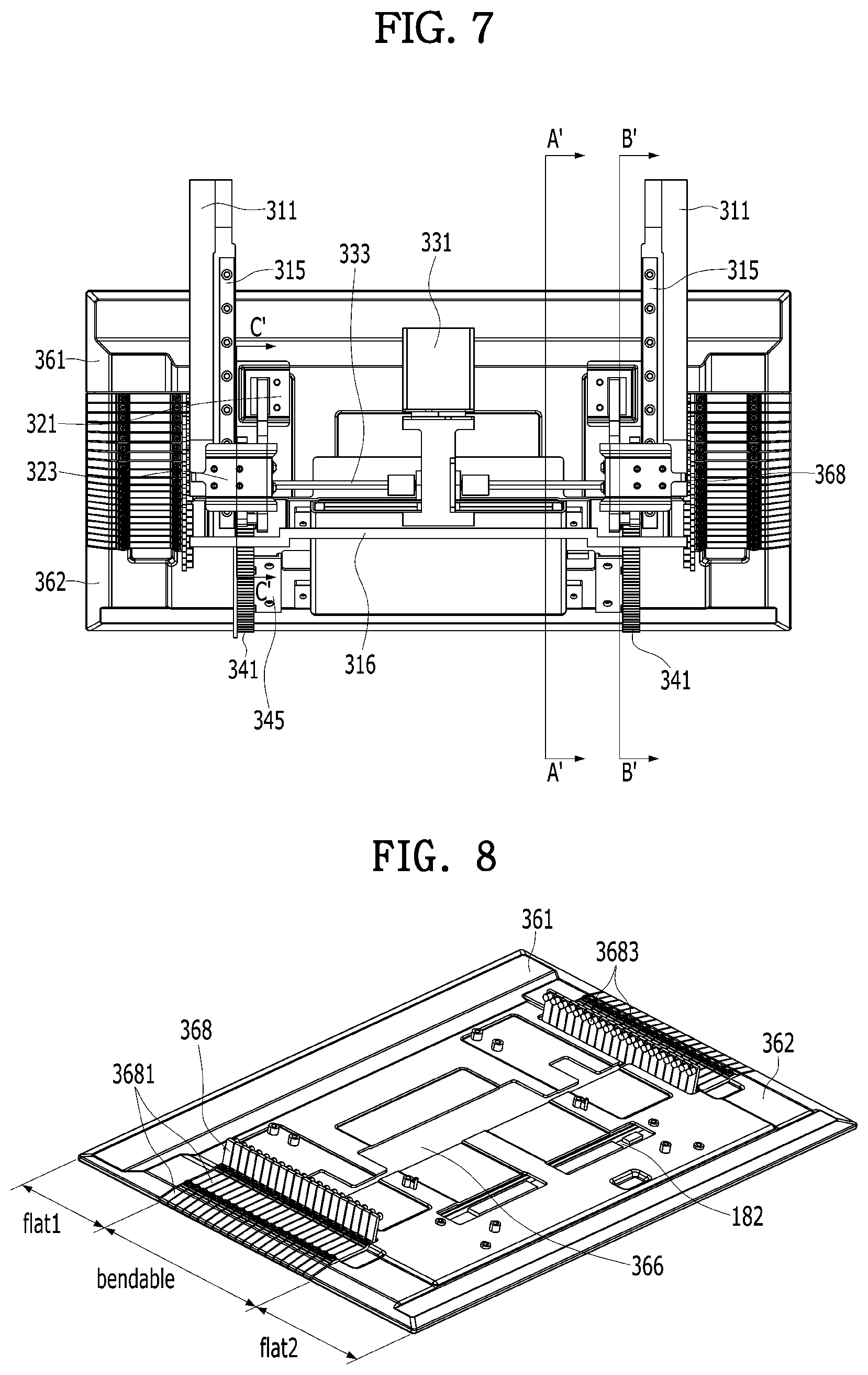 Patent US12324111 Figure 7 – Deformable display device for vehicle