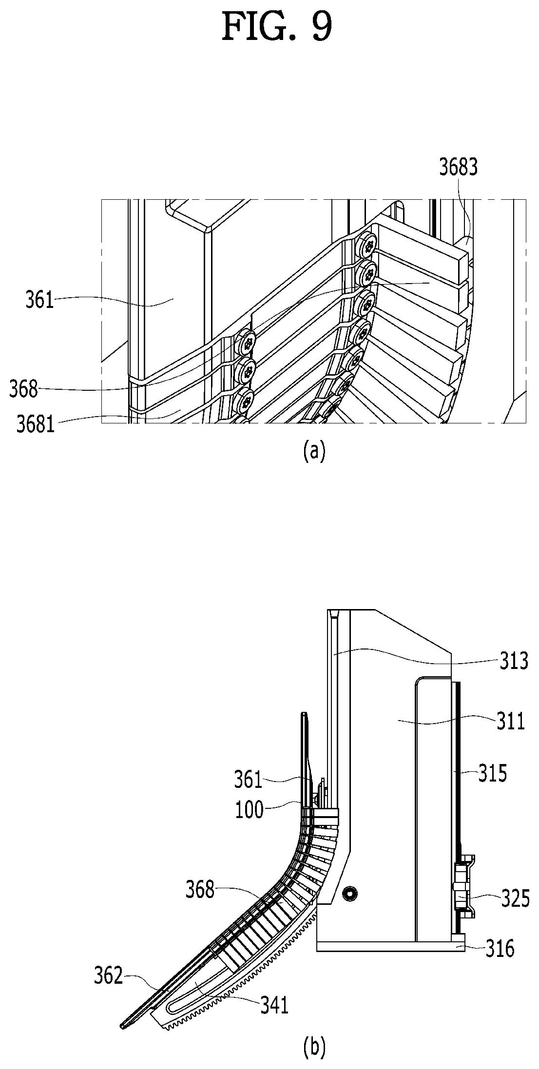 Patent US12324111 Figure 8 – Deformable display device for vehicle