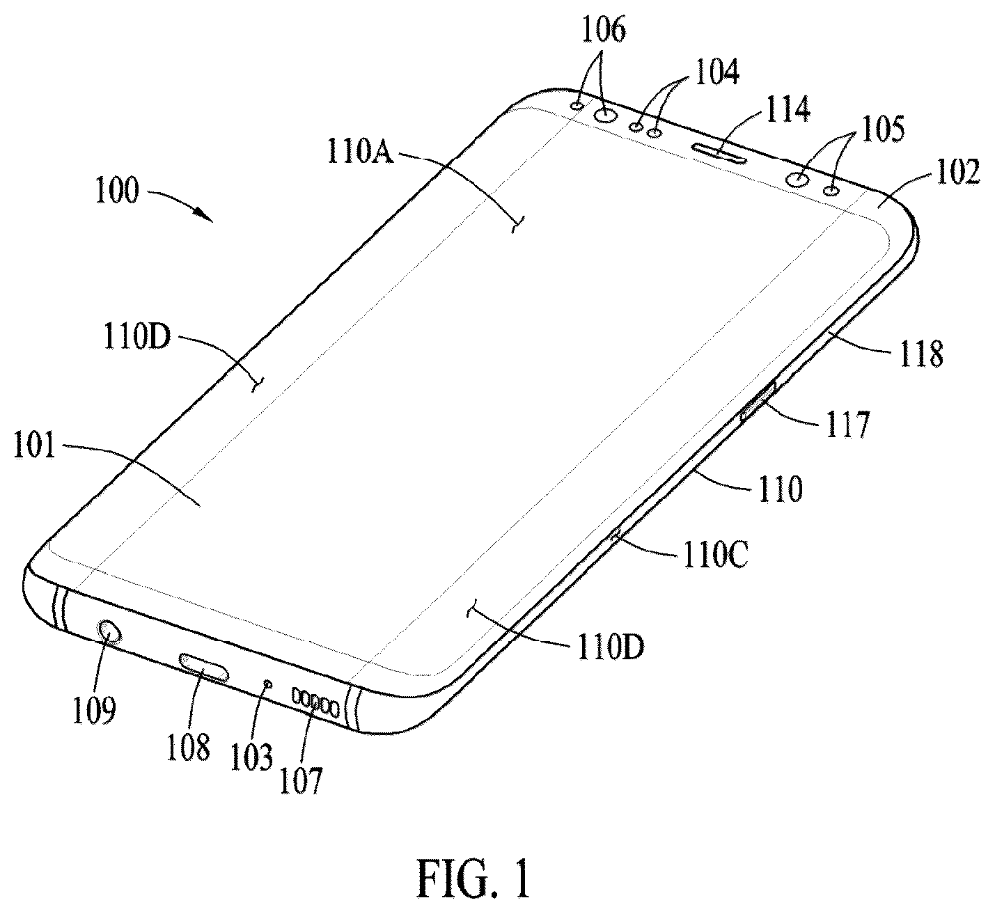 Patent US12324115 Figure 1 – Housing of electronic device with different bonded metals and method of manufacturing the same
