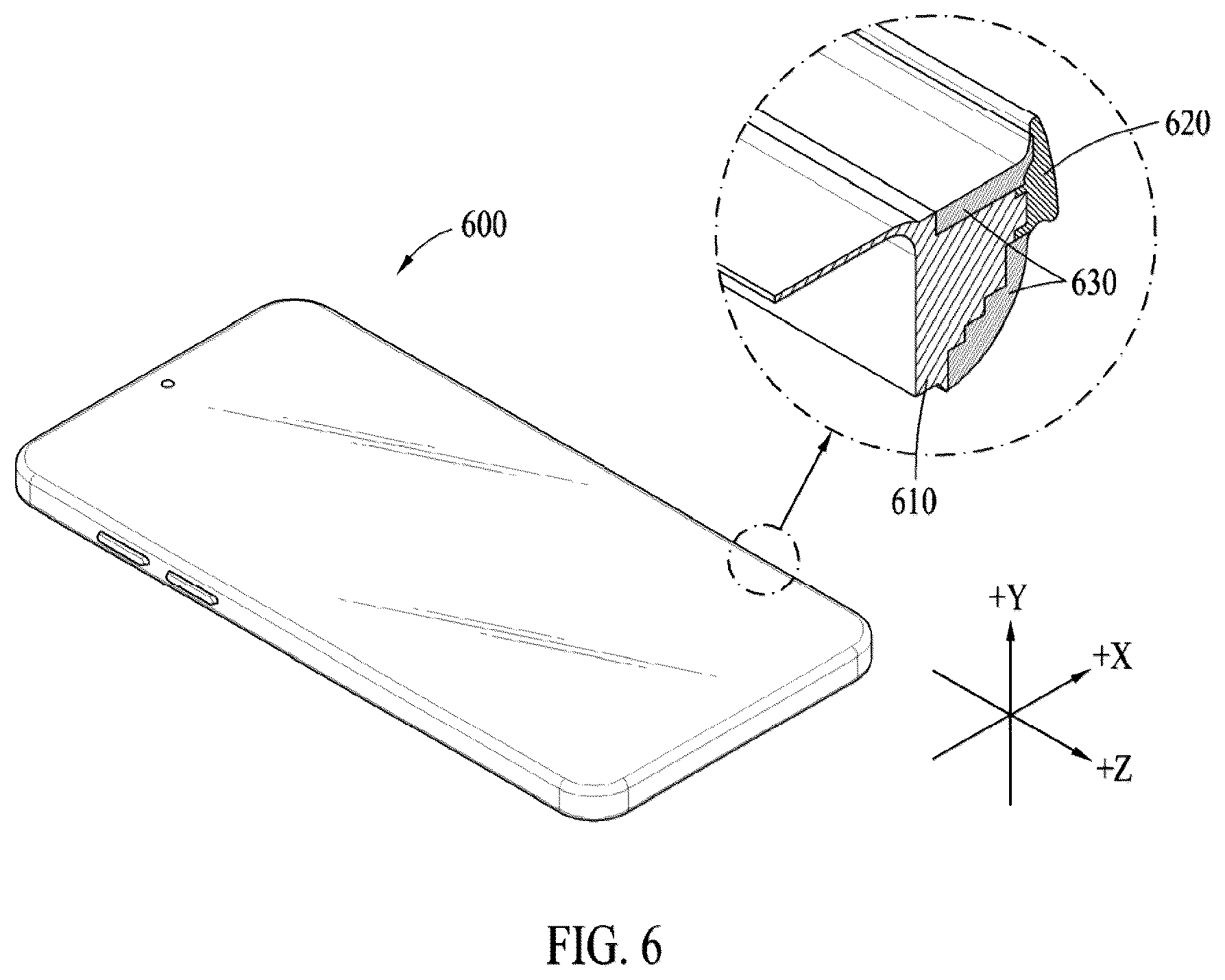 Patent US12324115 Figure 6 – Housing of electronic device with different bonded metals and method of manufacturing the same