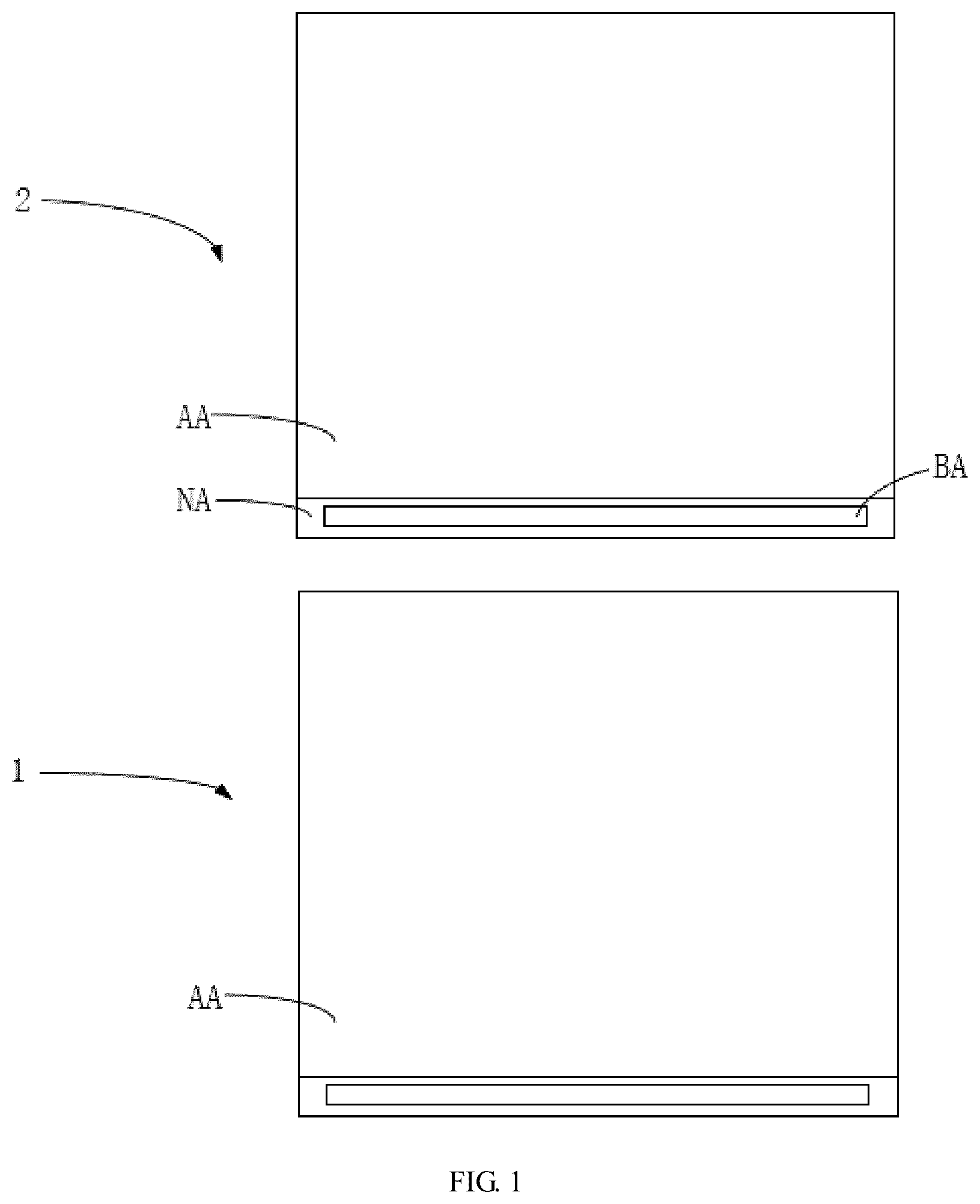 Patent US12324118 — Splicing screen and display device — Figure 1