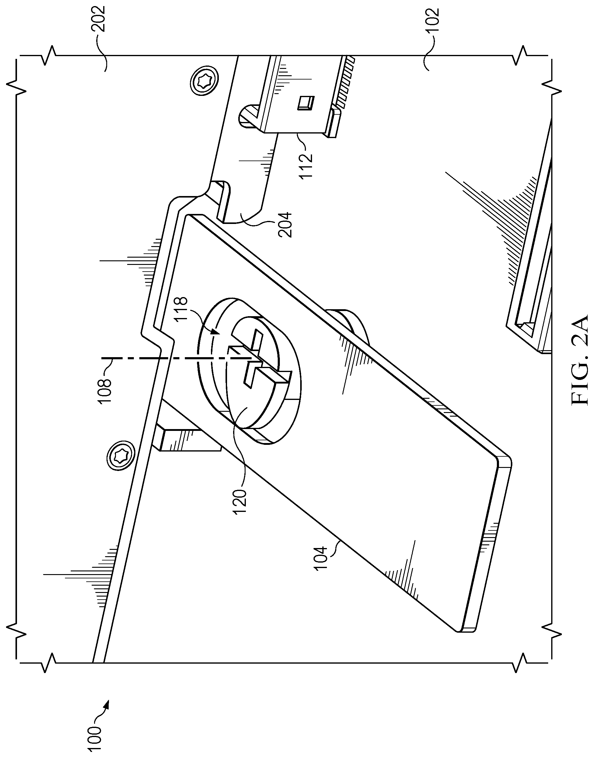 Patent US12324119 Figure 3 – Sliding latch for retention of peripheral device