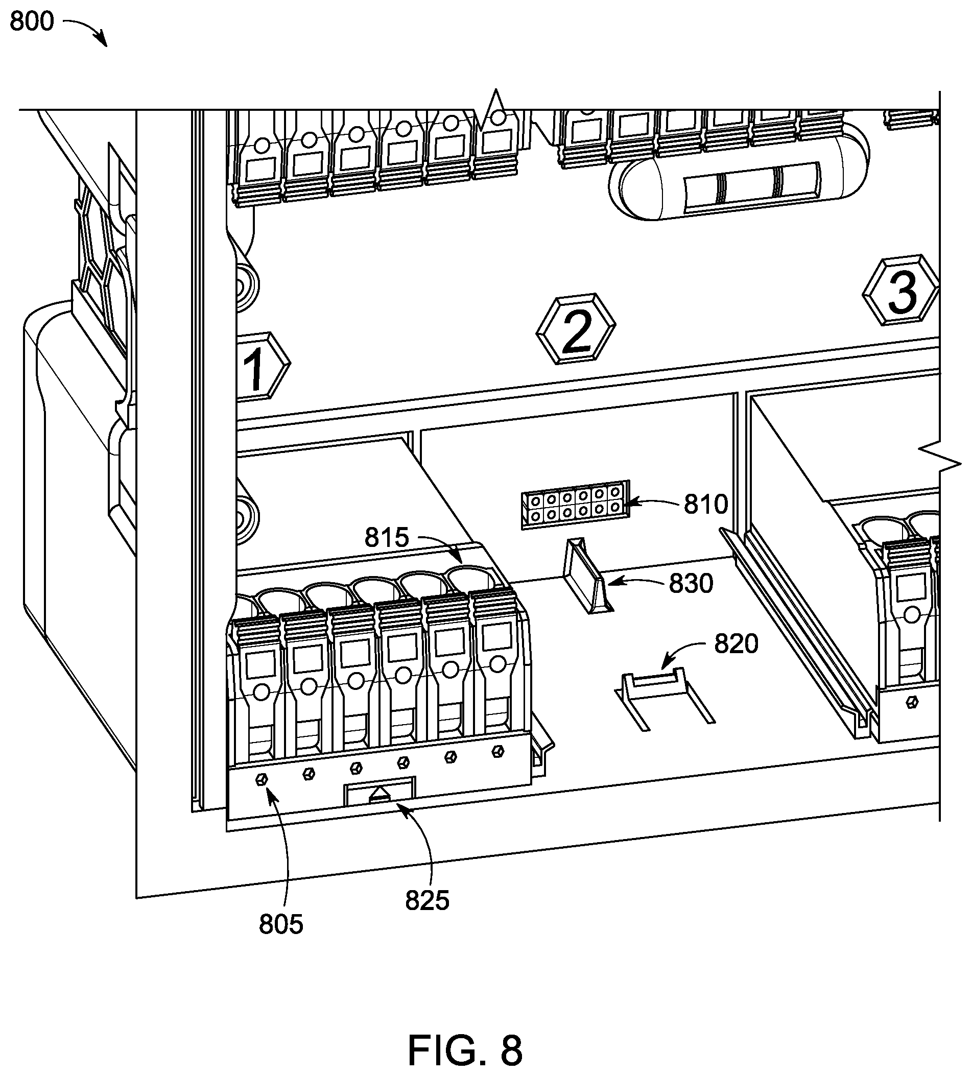Patent US12324120 Figure 8 – Control system having an adjacent electronic display for auto labeling and guided wiring