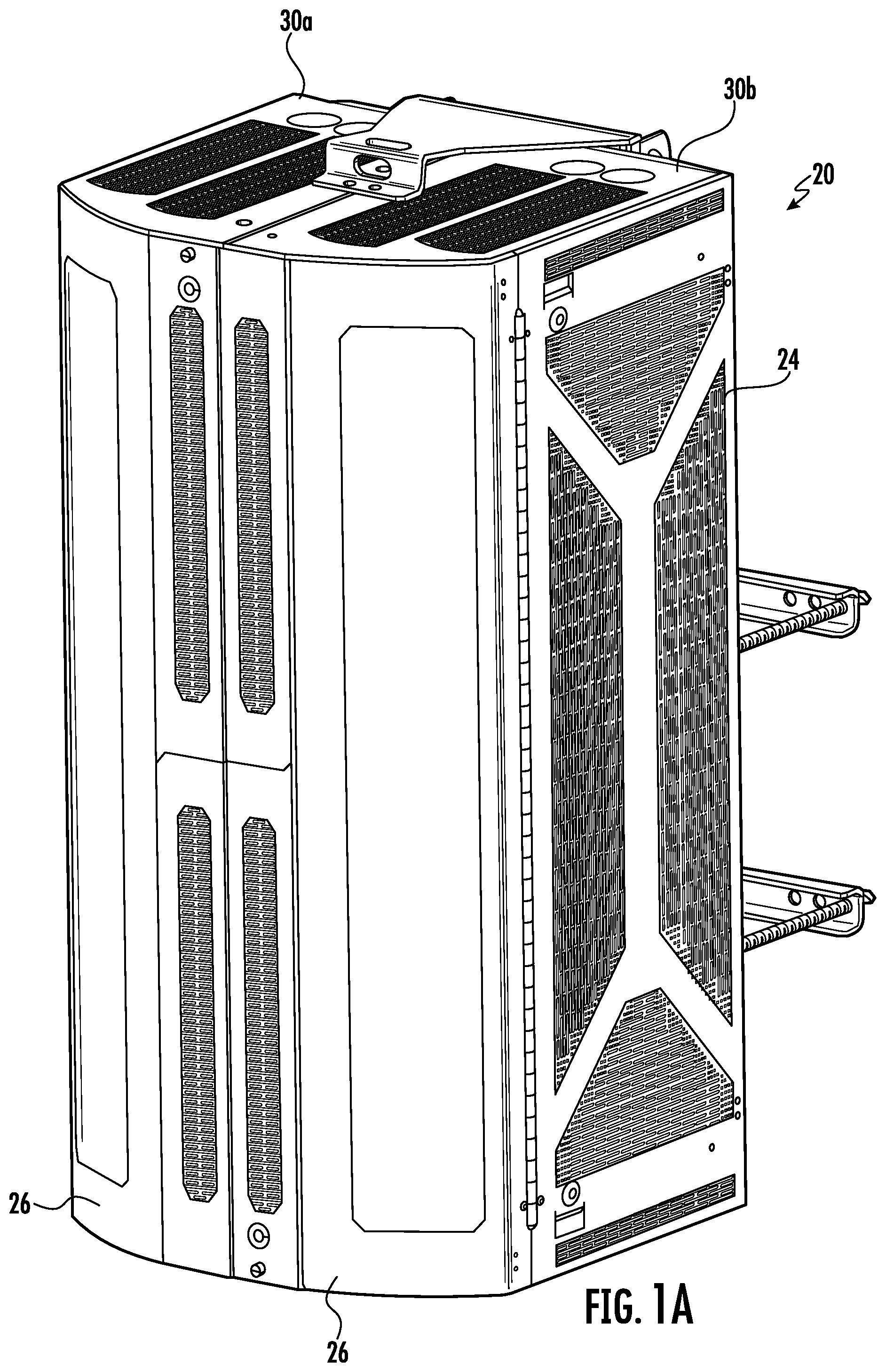 Patent US12324121 — Outdoor electronics enclosure with modular structure — Figure 1
