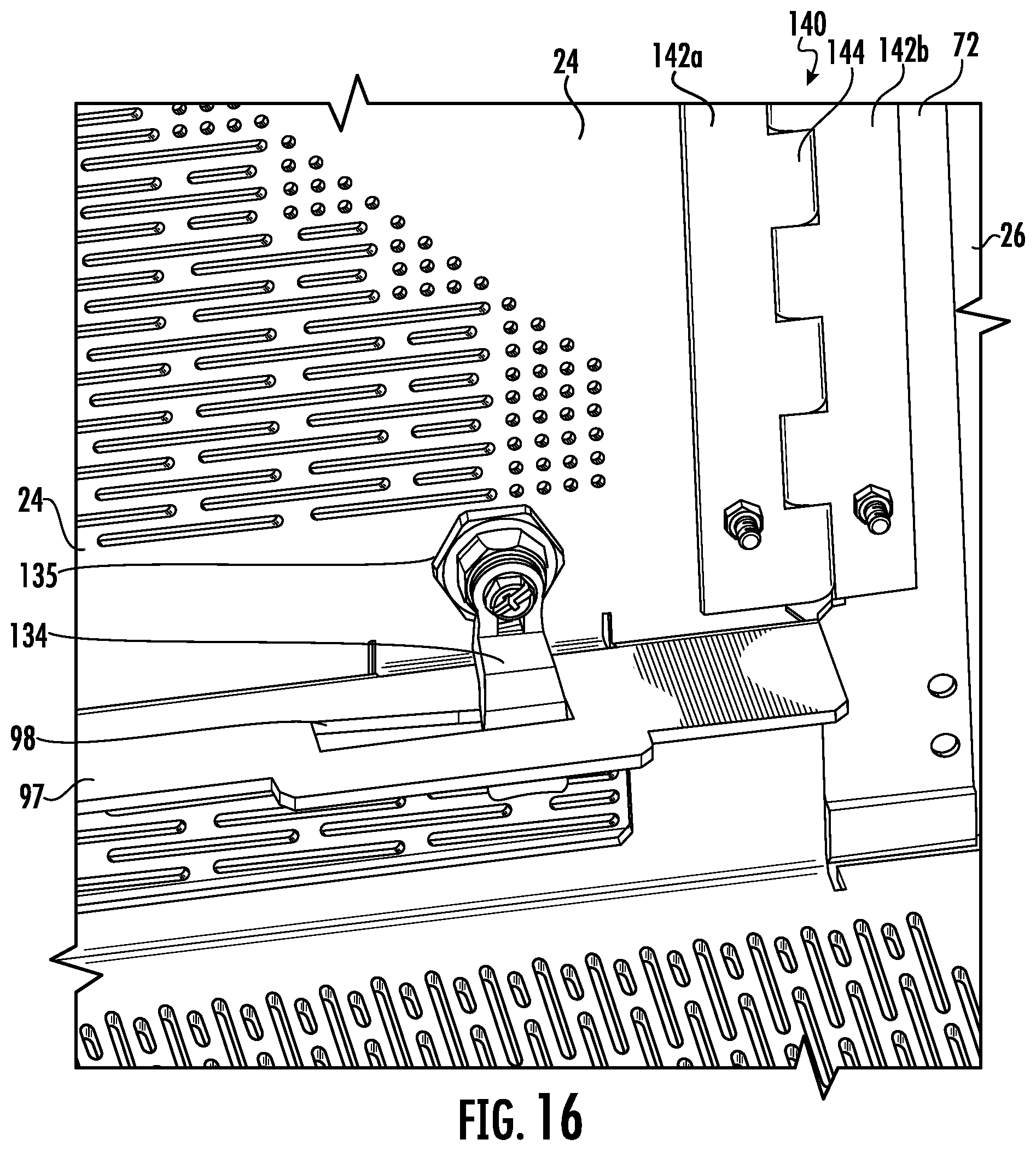 Patent US12324121 Figure 16 – Outdoor electronics enclosure with modular structure