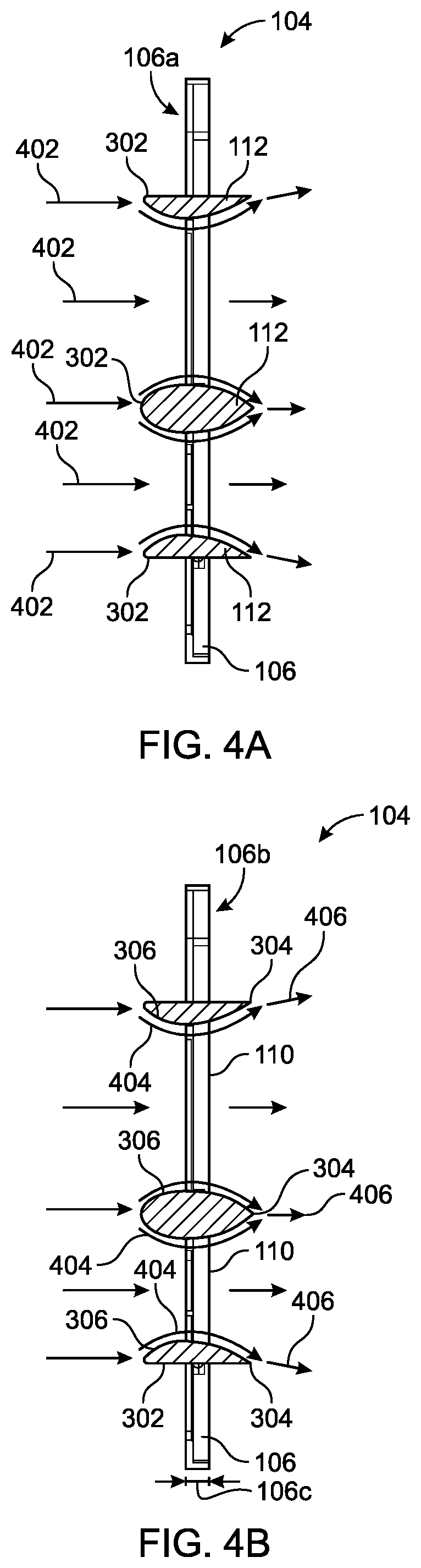Patent US12324123 Figure 4 – Partition device with airfoil-shaped airflow deflectors