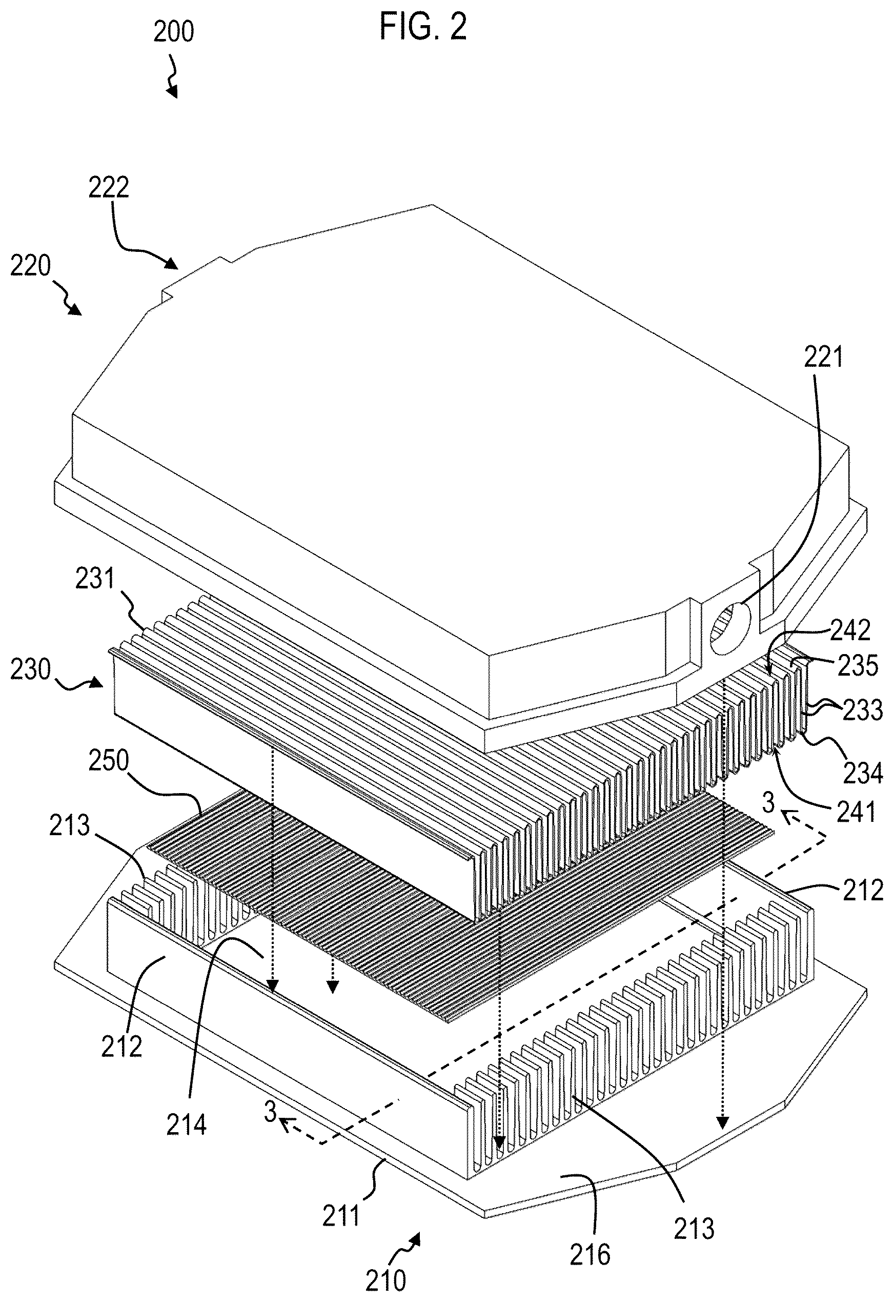 Patent US12324127 Figure 2 – Folded-fin vapor chamber cold plate