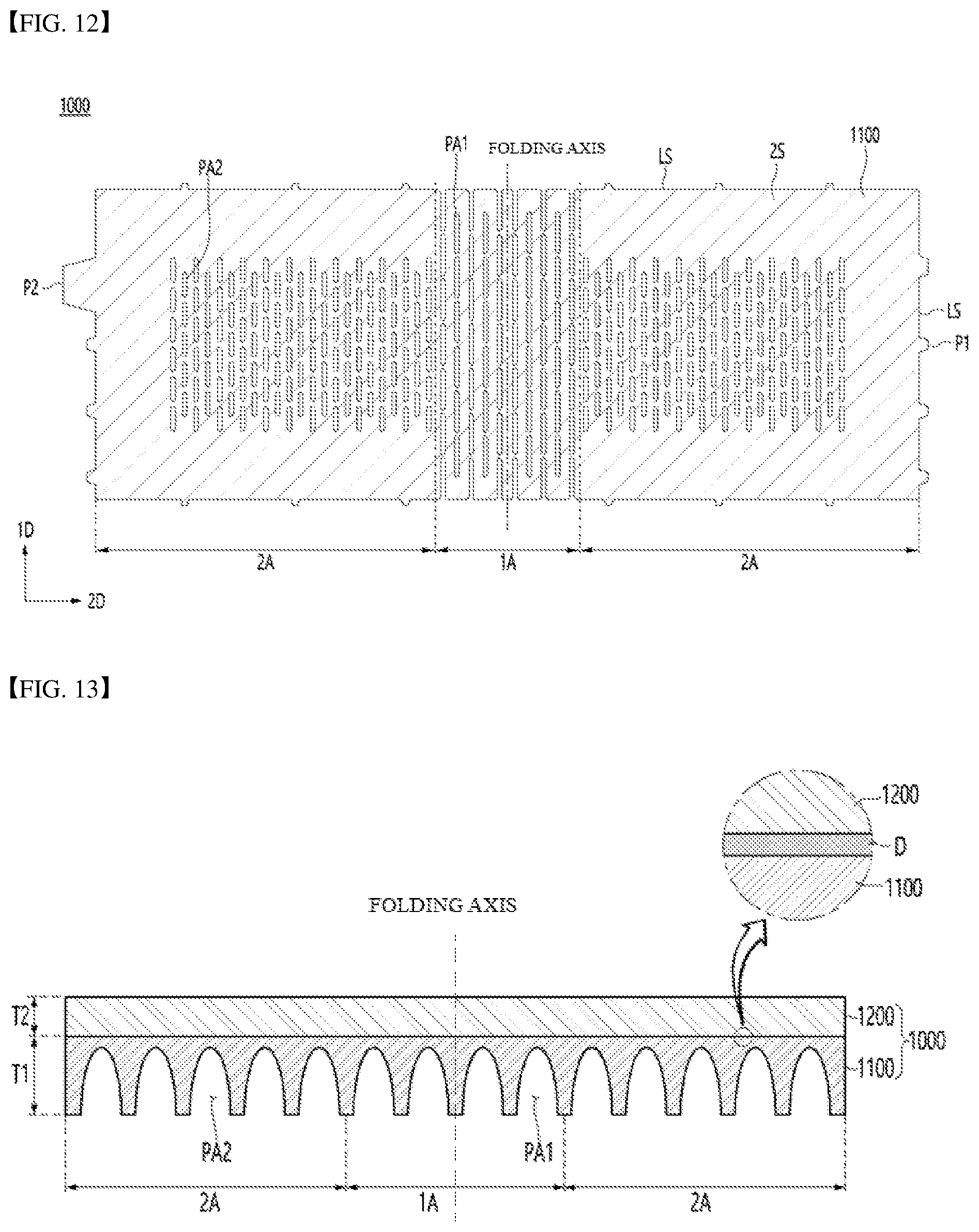Patent US12324134 Figure 8 – Elastic member and display device comprising same