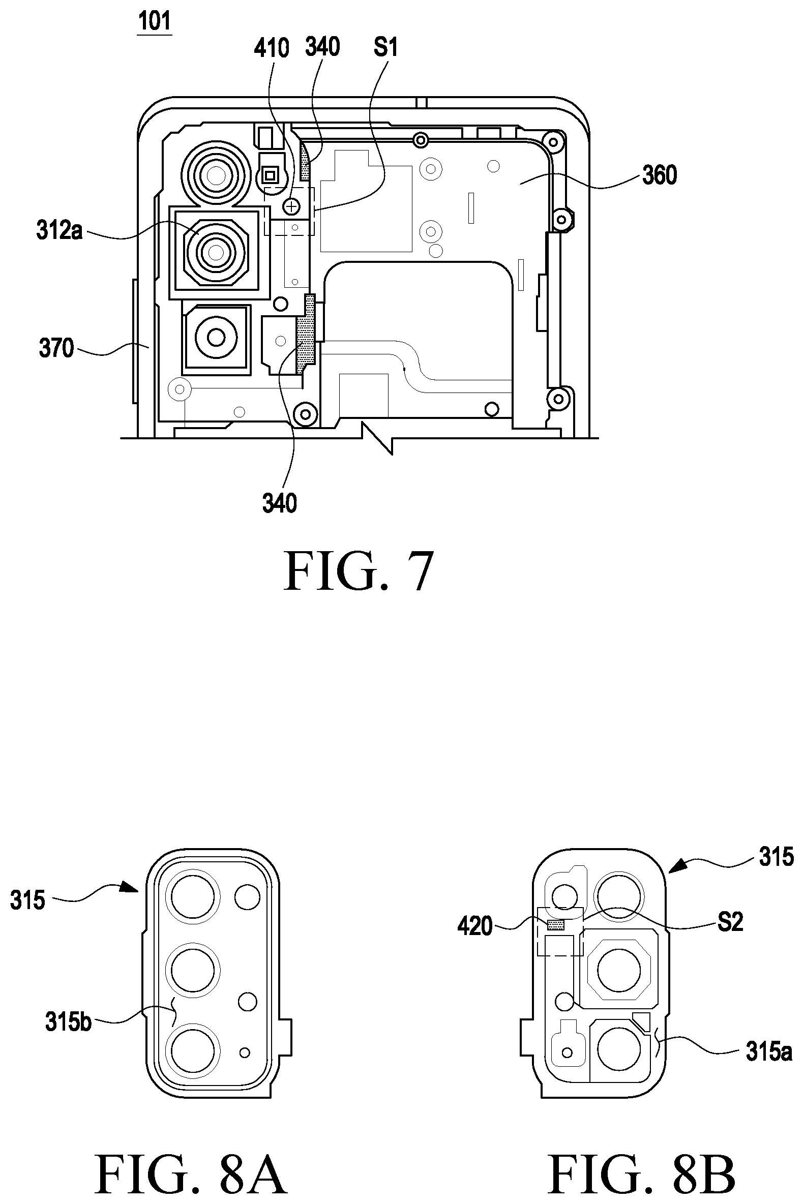 Patent US12324136 Figure 7 – Electronic device including contact structure of camera module