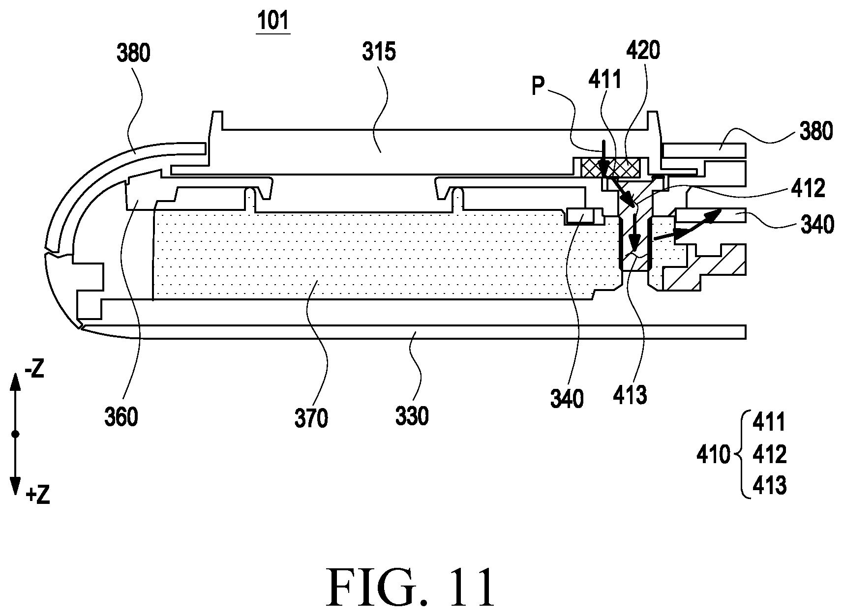 Patent US12324136 Figure 9 – Electronic device including contact structure of camera module
