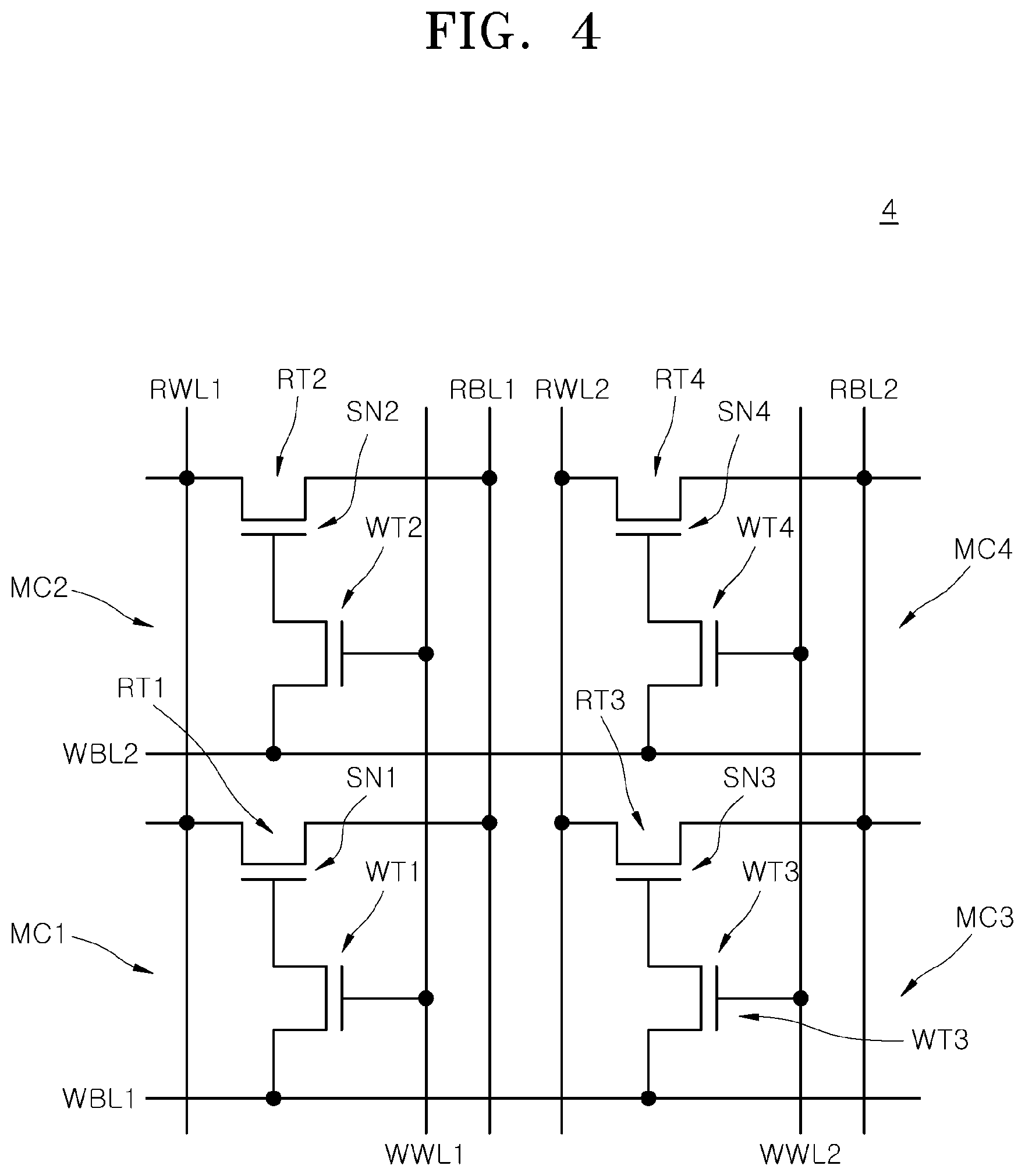 Patent US12324142 Figure 9 – Semiconductor device including write transistor and read transistor having read word line and read bit line at opposite ends of read channel layer