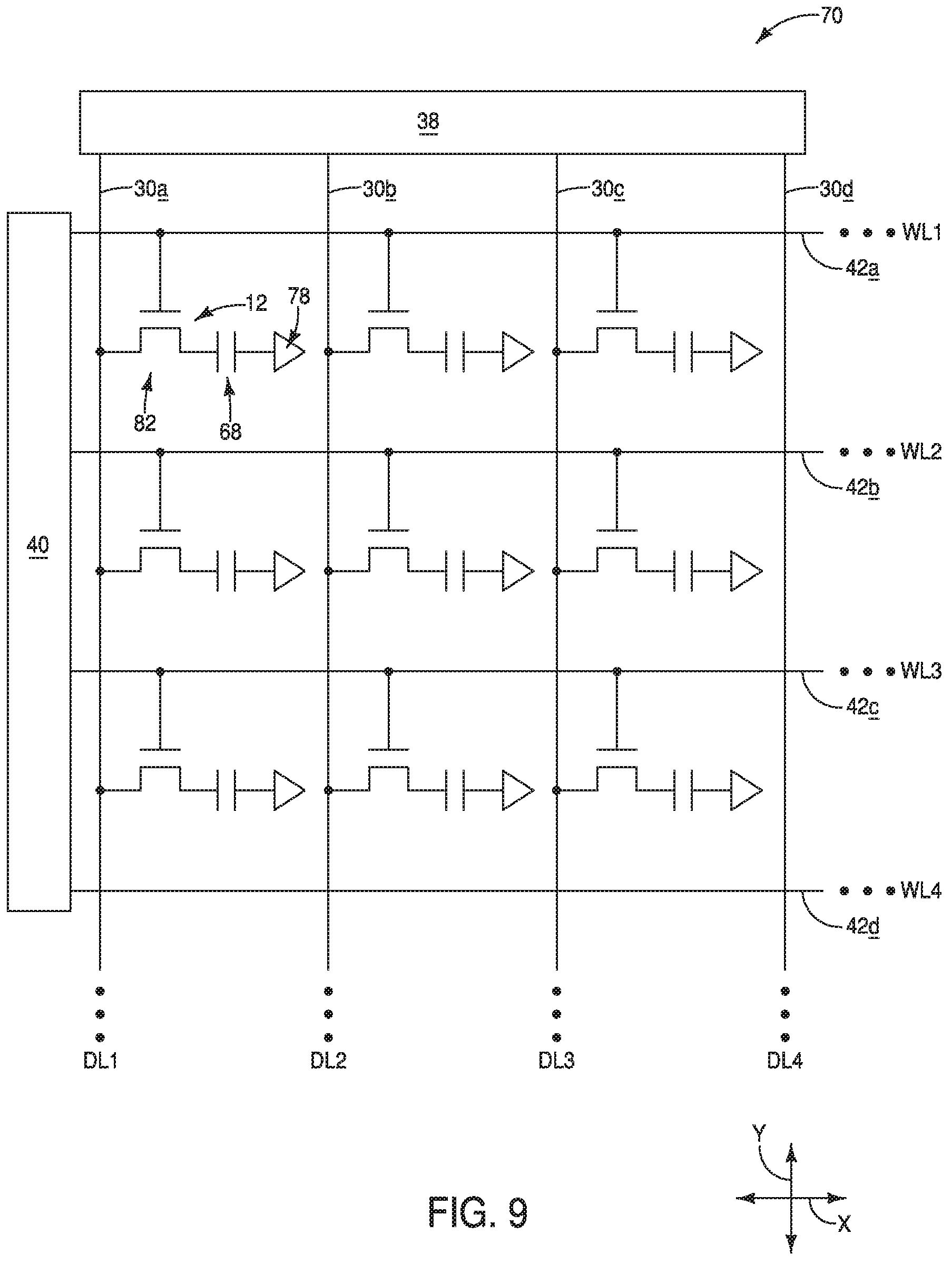 Patent US12324143 Figure 11 – Methods of utilizing etch-stop material during fabrication of capacitors, integrated assemblies comprising capacitors