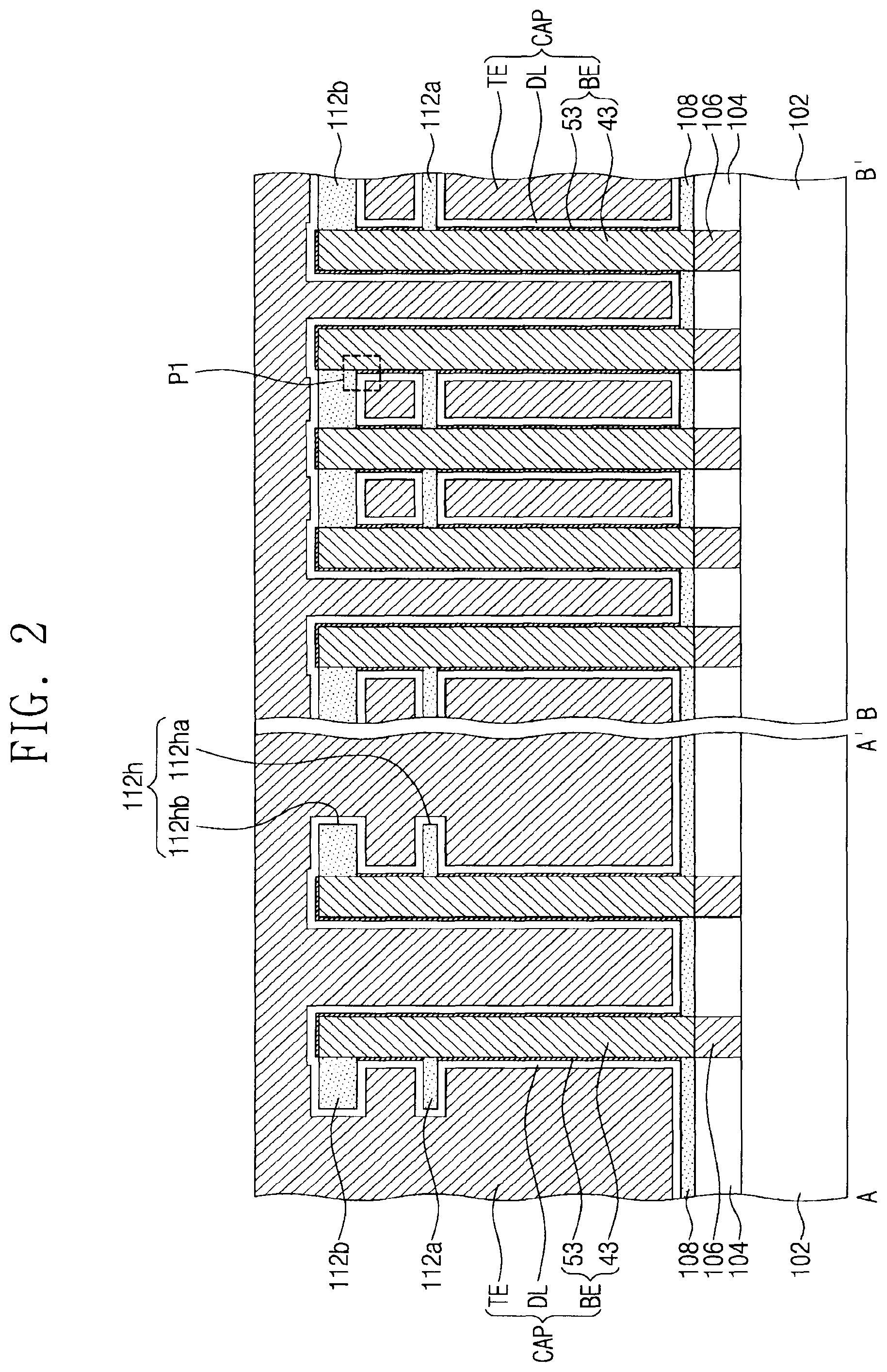 Patent US12324145 Figure 2 – Semiconductor device with capping conductive layer on an electrode and method of fabricating the same