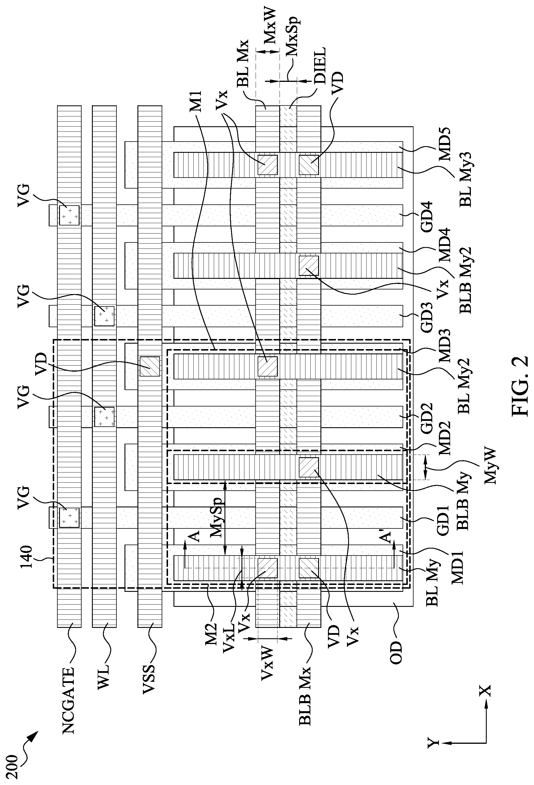 Patent US12324149 Figure 3 – Metal fuse structure by via landing