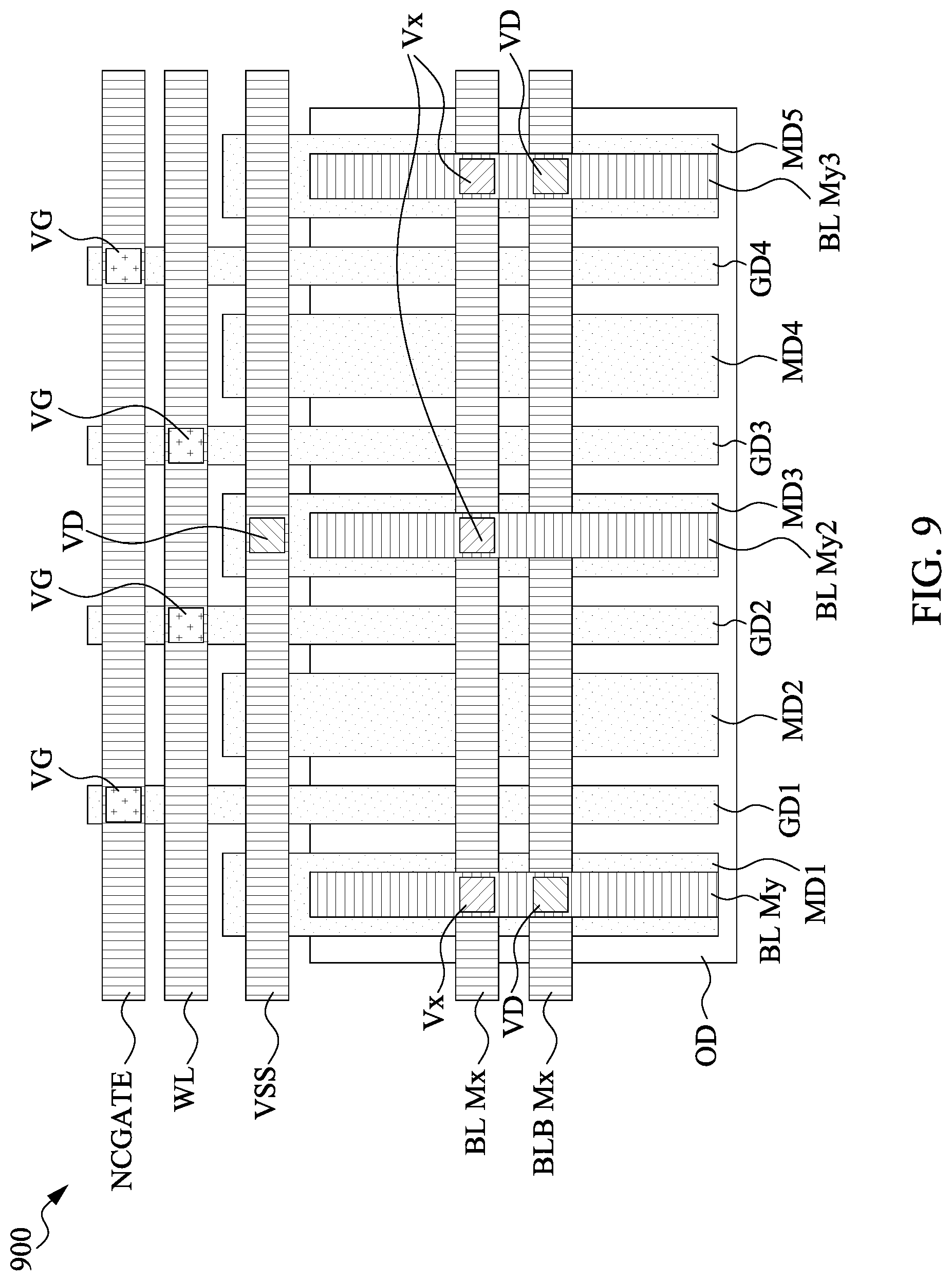 Patent US12324149 Figure 14 – Metal fuse structure by via landing