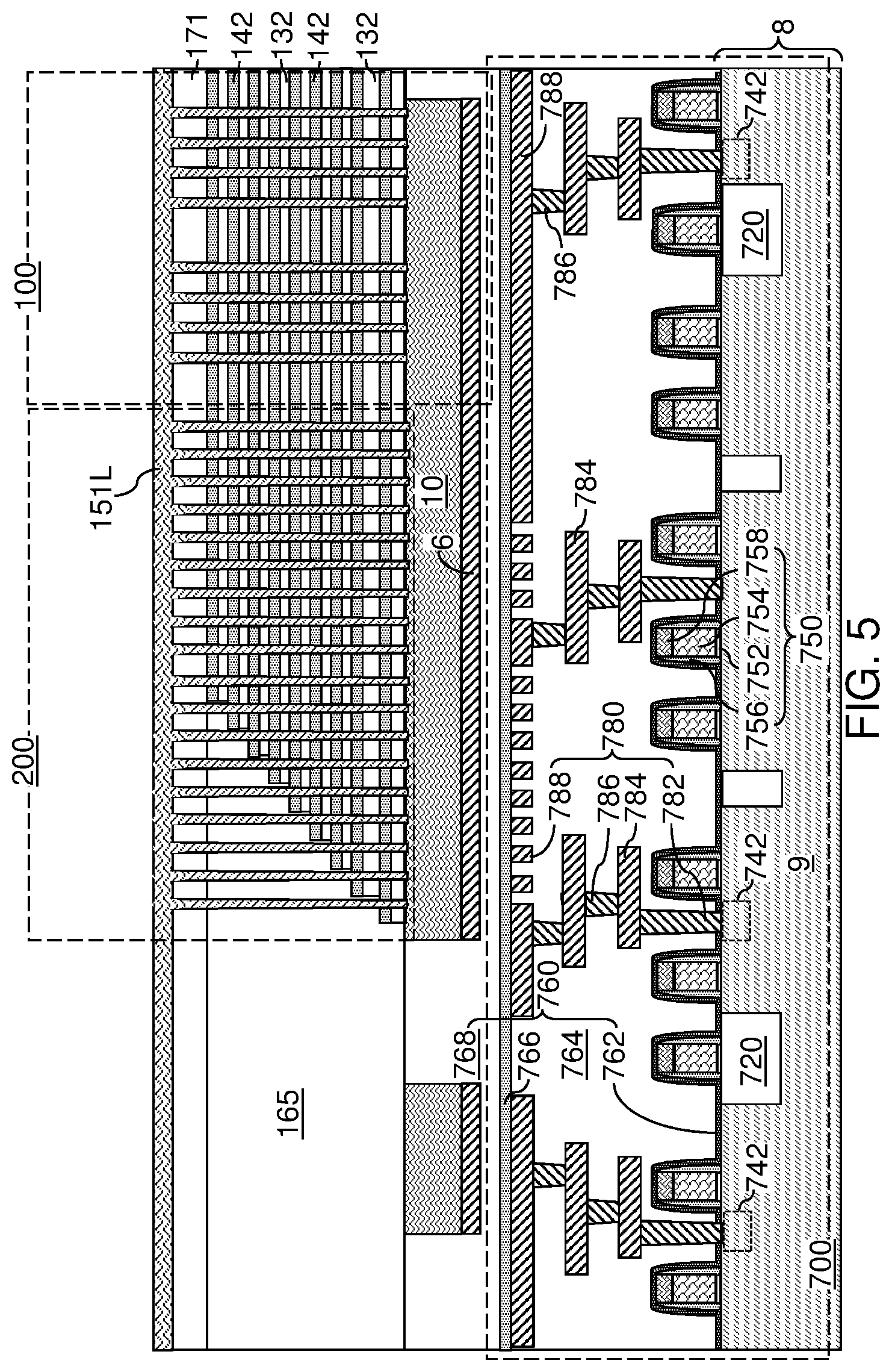 Patent US12324150 Figure 6 – Method of making a multi-tier memory device with rounded joint structures