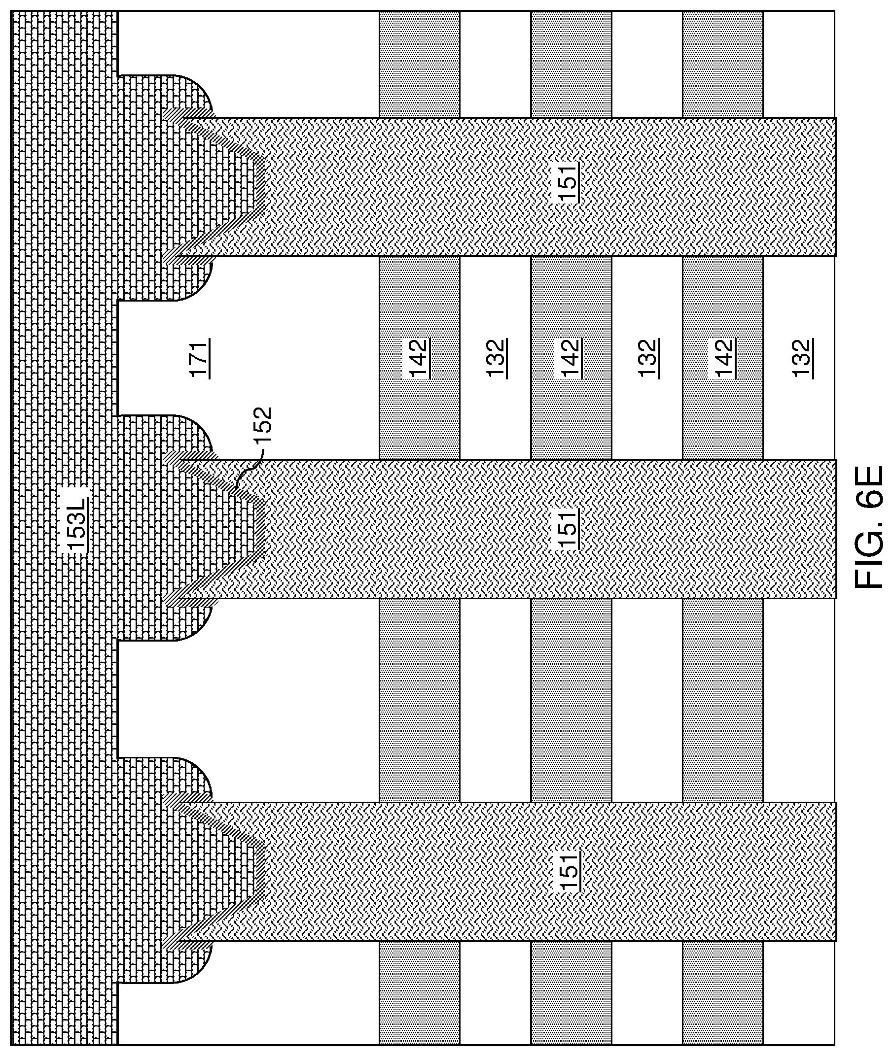 Patent US12324150 Figure 11 – Method of making a multi-tier memory device with rounded joint structures