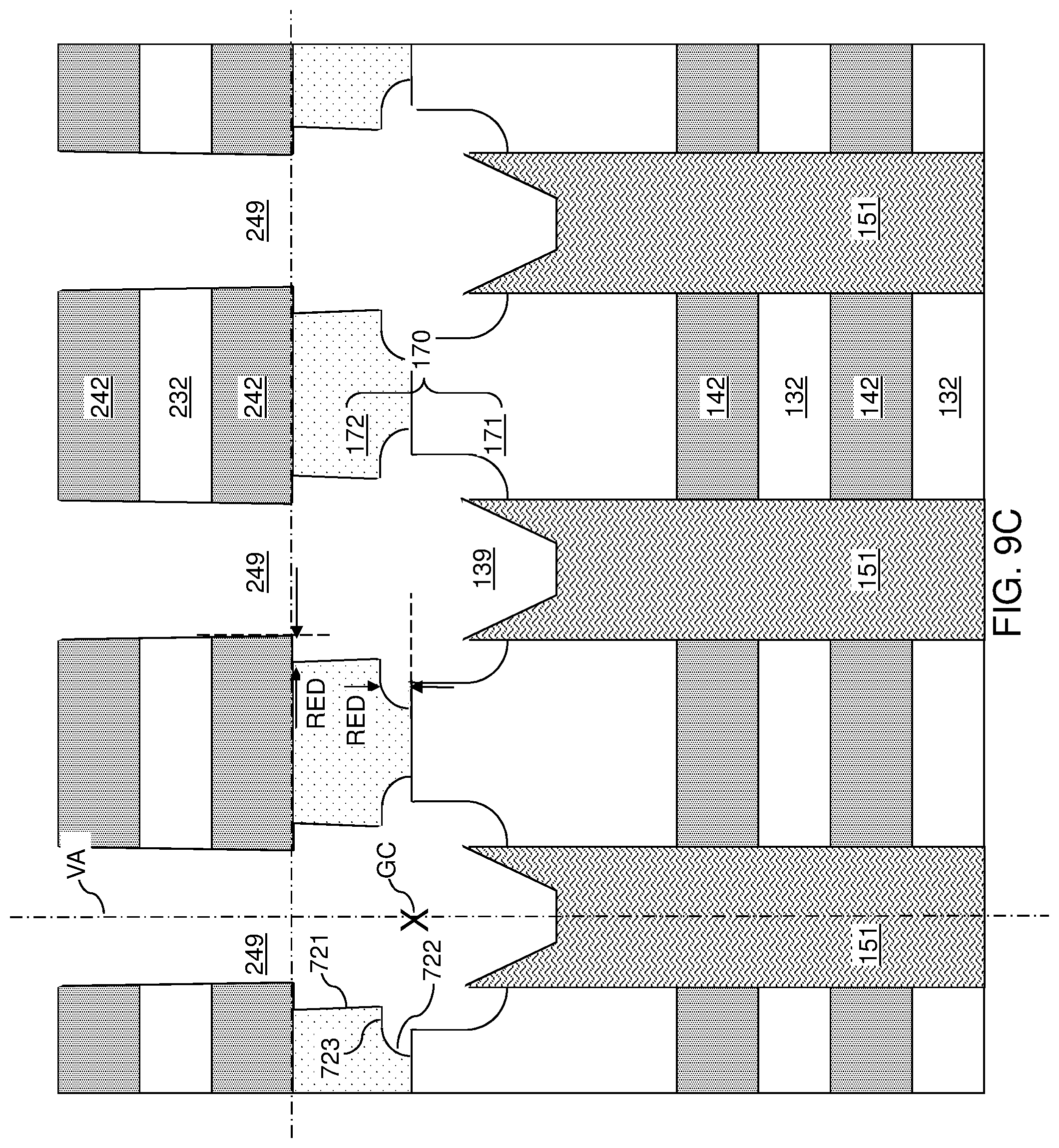 Patent US12324150 Figure 19 – Method of making a multi-tier memory device with rounded joint structures