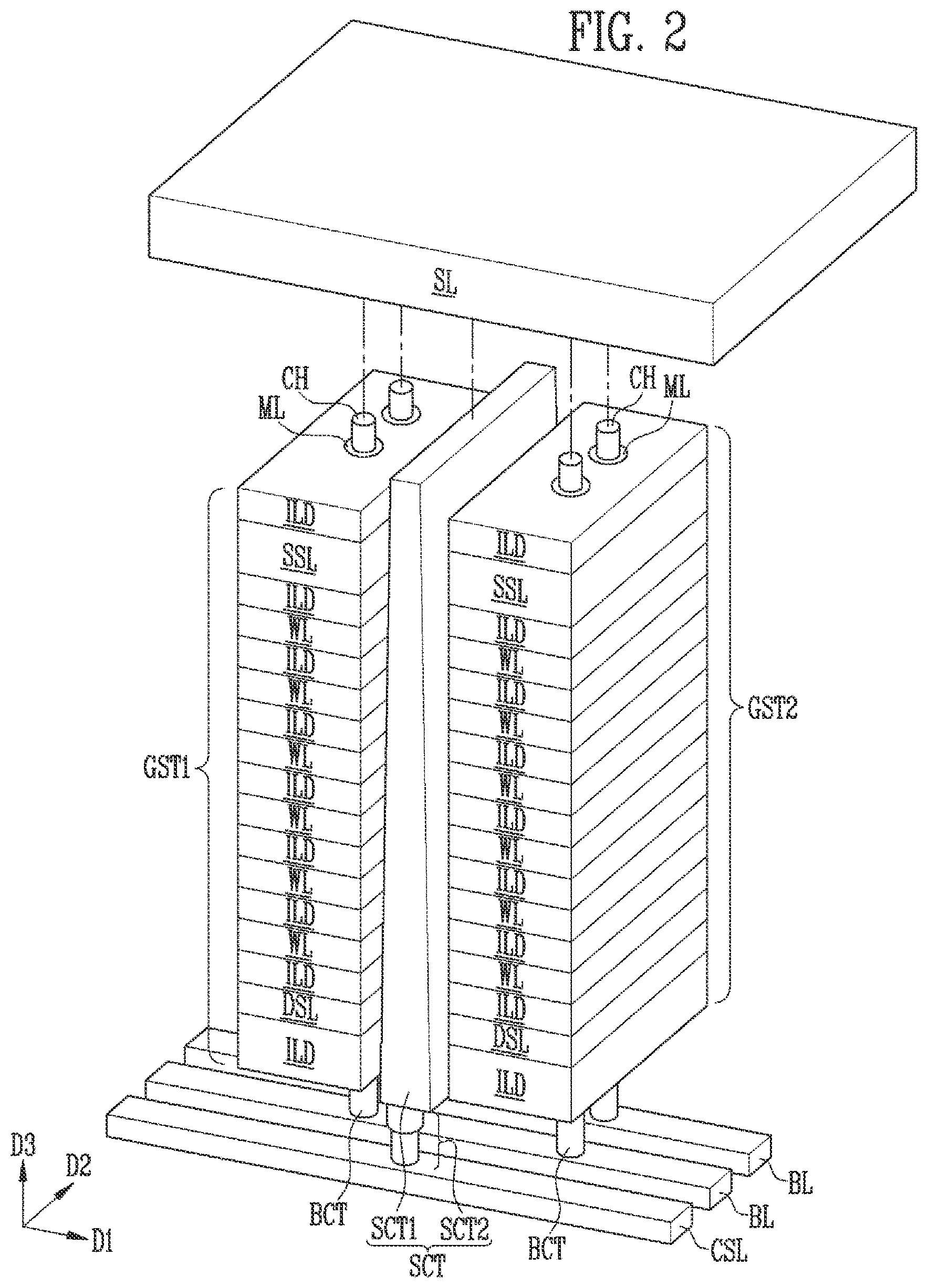 Patent US12324151 Figure 2 – Semiconductor memory device and manufacturing method of semiconductor memory device
