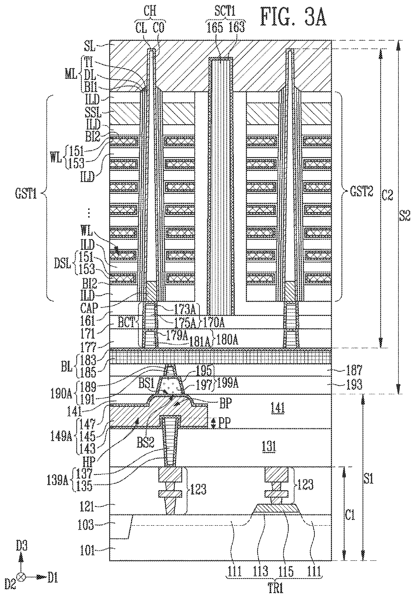 Patent US12324151 Figure 3 – Semiconductor memory device and manufacturing method of semiconductor memory device