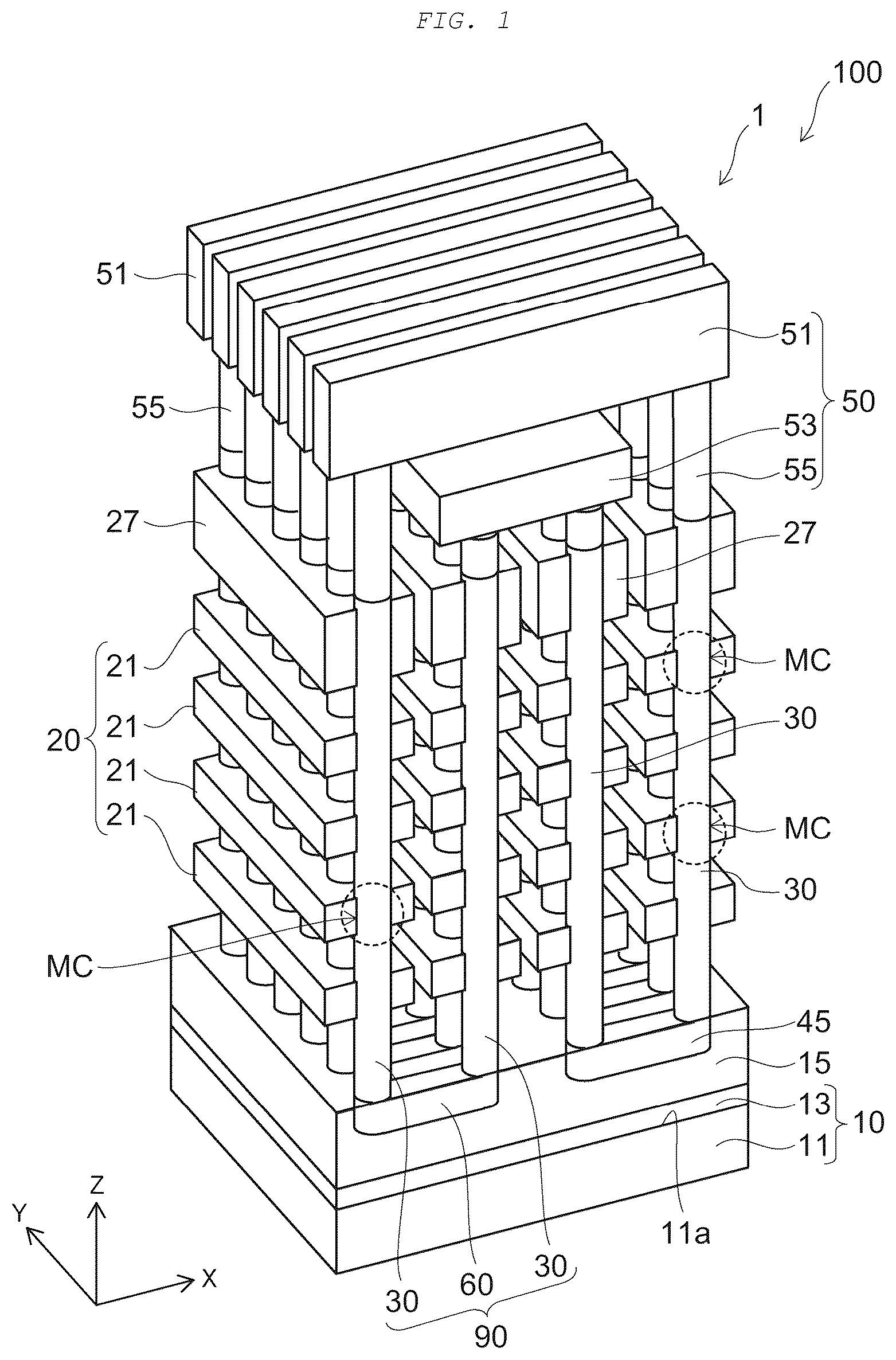 Patent US12324155 Figure 1 – Non-volatile storage device