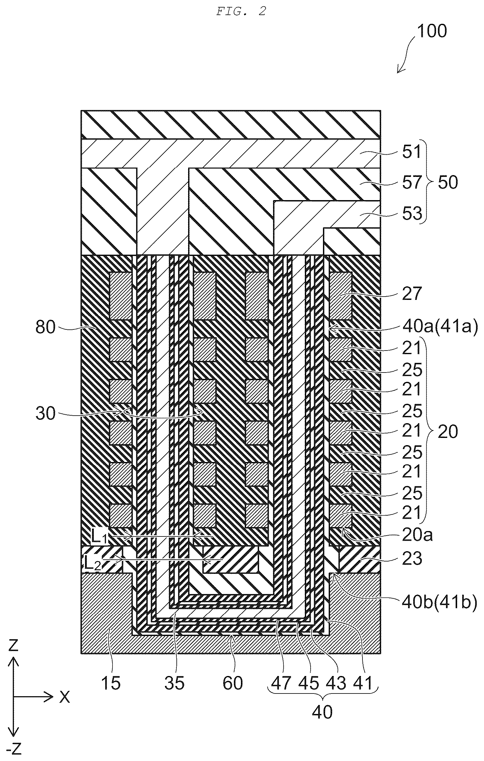 Patent US12324155 Figure 2 – Non-volatile storage device