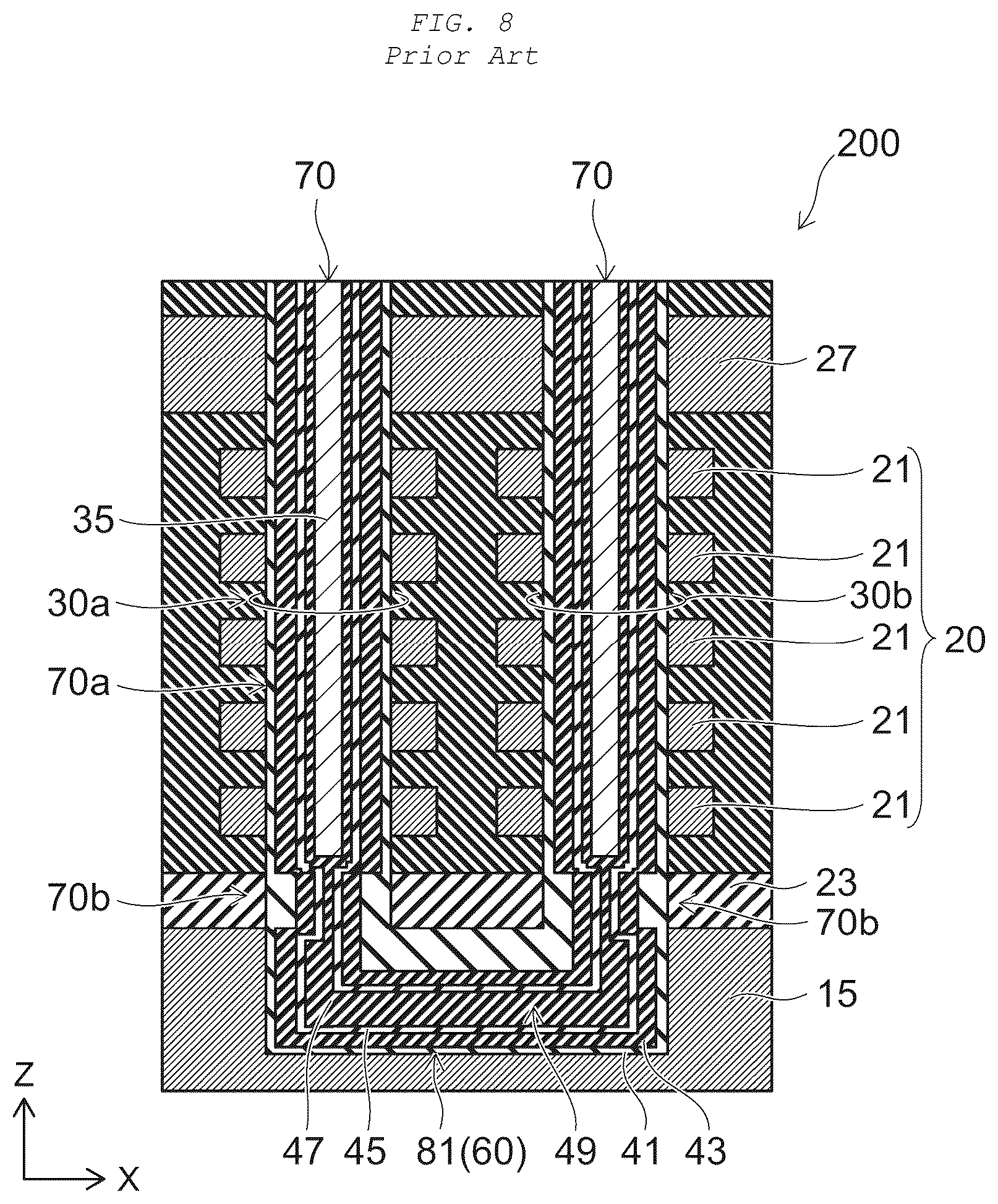 Patent US12324155 Figure 8 – Non-volatile storage device