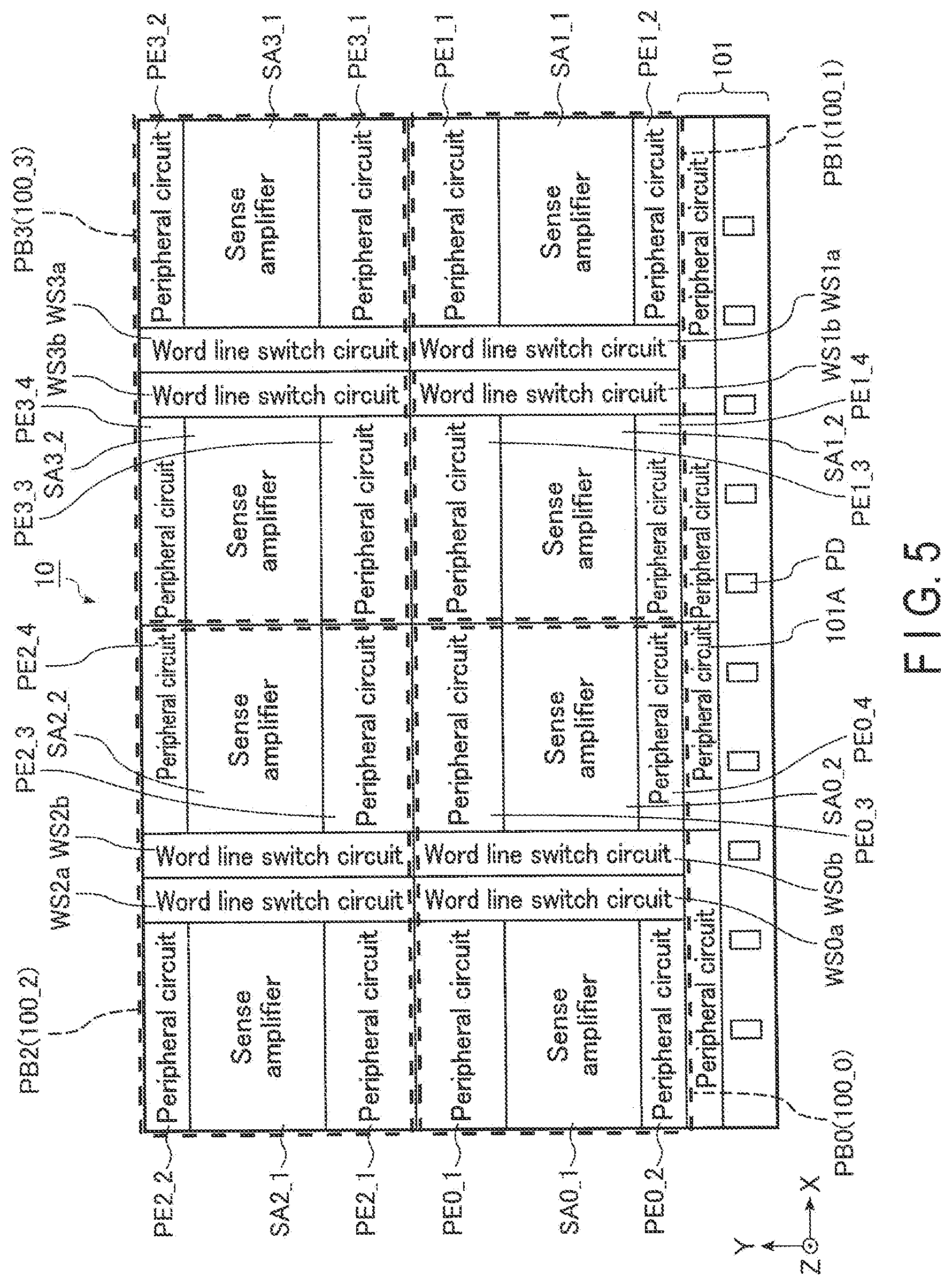 Patent US12324158 Figure 5 – Semiconductor memory device