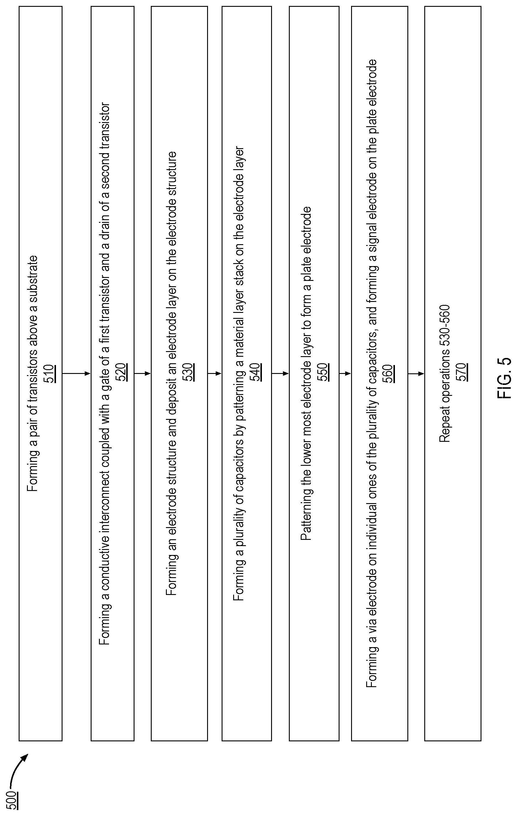 Patent US12324162 Figure 8 – Stacked capacitors with shared electrodes and methods of fabrication