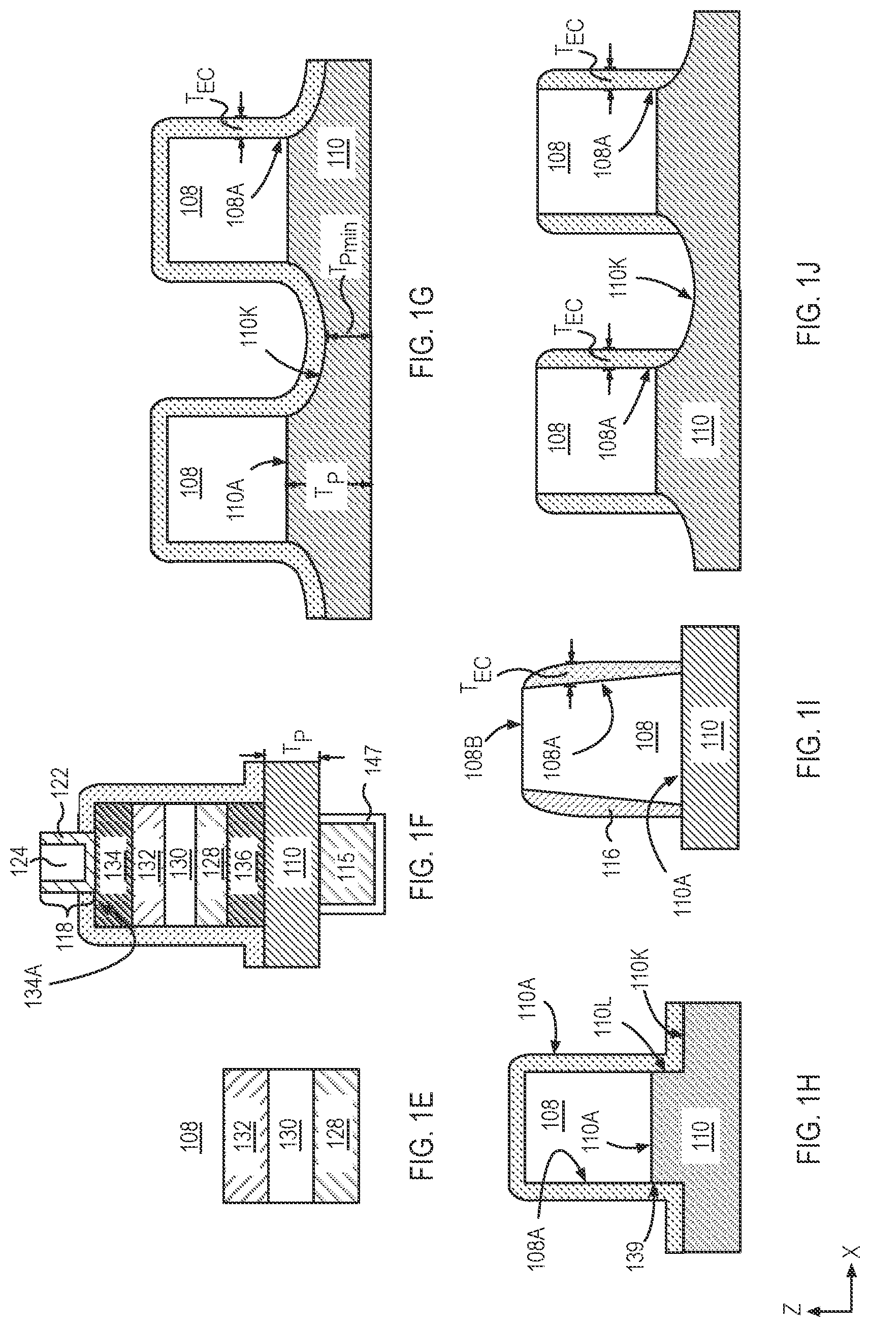 Patent US12324163 Figure 3 – Planar capacitors with shared electrode and methods of fabrication