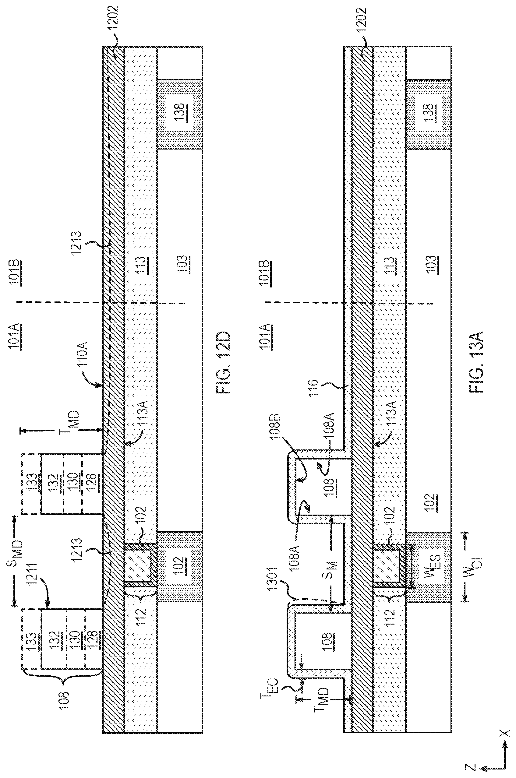 Patent US12324163 Figure 18 – Planar capacitors with shared electrode and methods of fabrication
