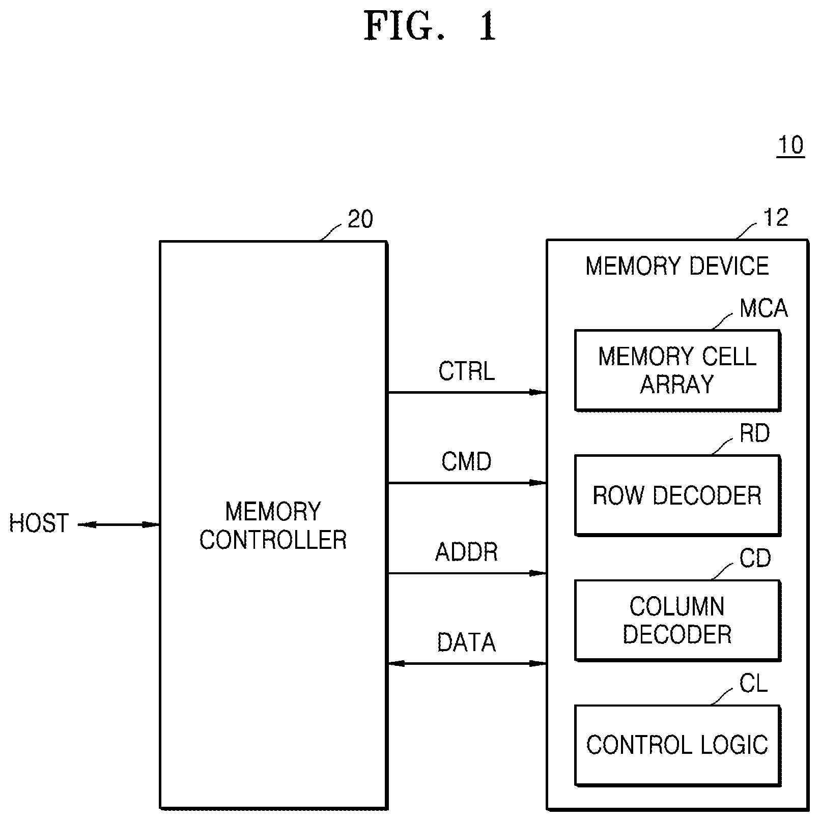 Patent US12324166 Figure 1 – Resistive memory device