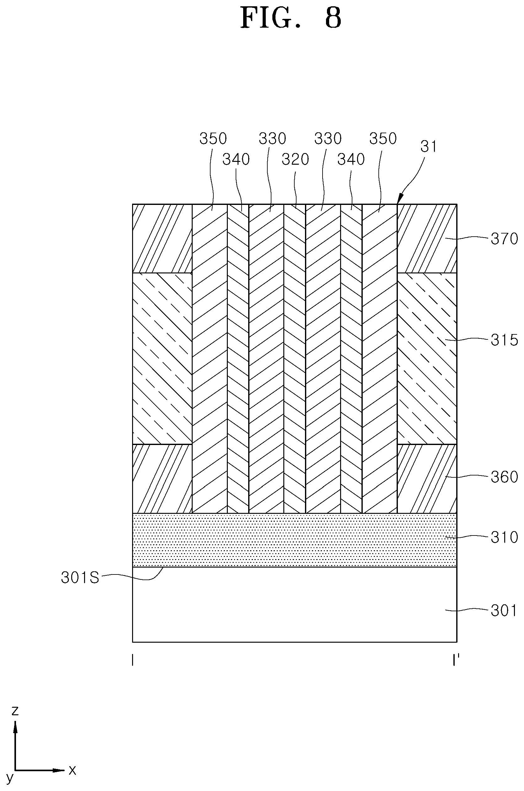 Patent US12324167 Figure 8 – Semiconductor devices performing threshold switching