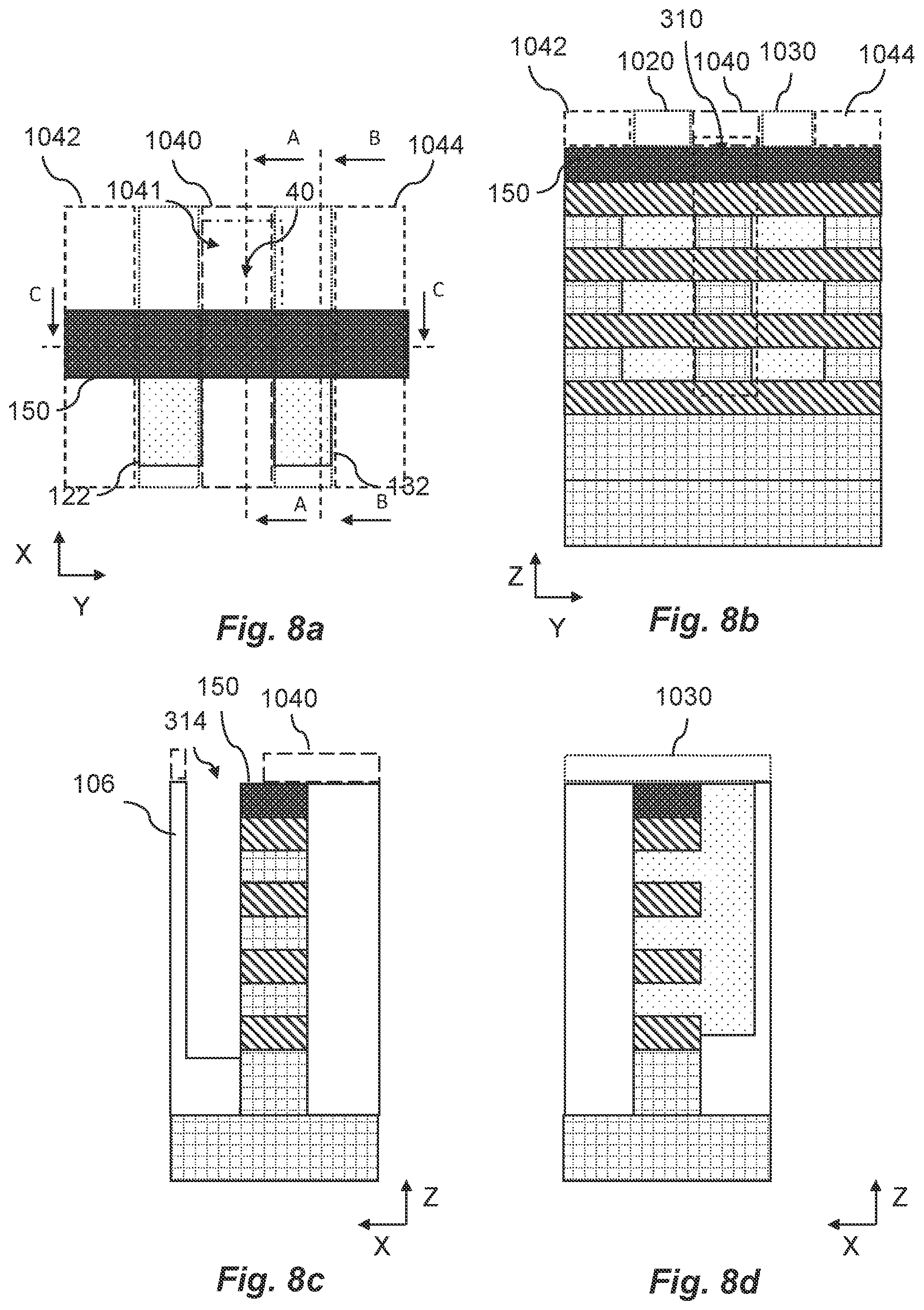 Patent US12324175 Figure 8 – FET device and a method for forming a FET device