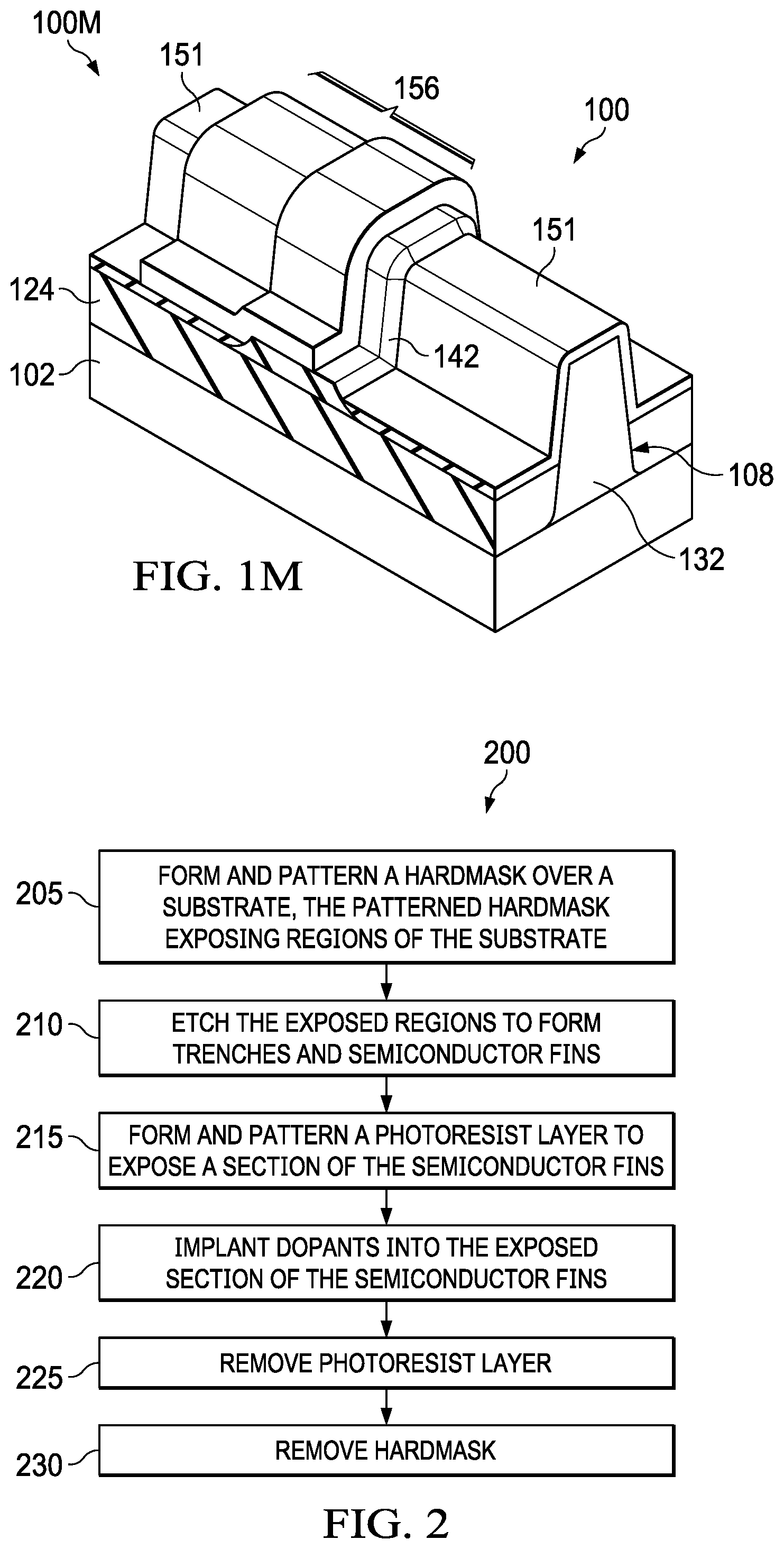 Patent US12324176 Figure 7 – Implant blocking for a trench or FinFET without an additional mask