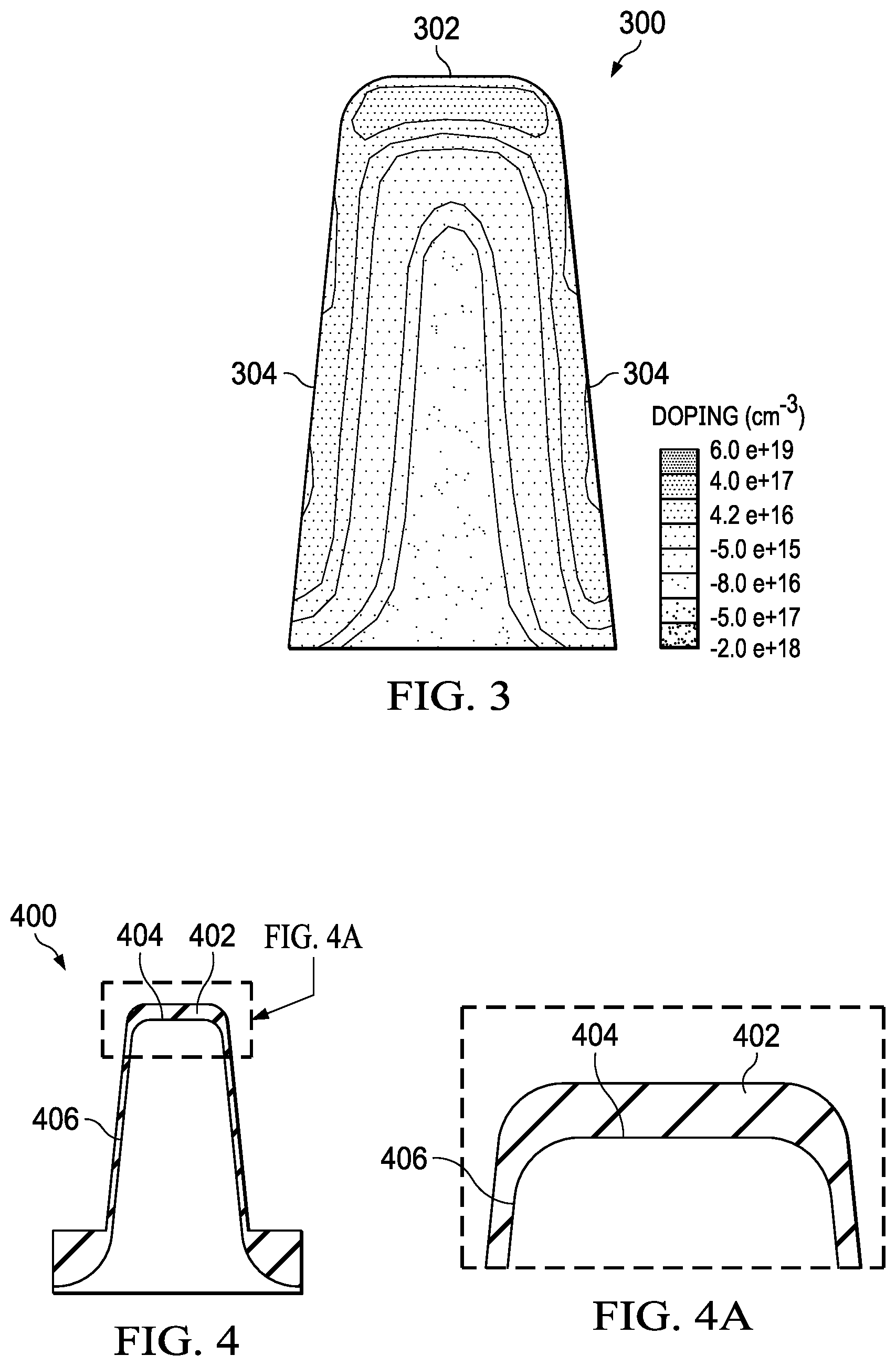 Patent US12324176 Figure 8 – Implant blocking for a trench or FinFET without an additional mask