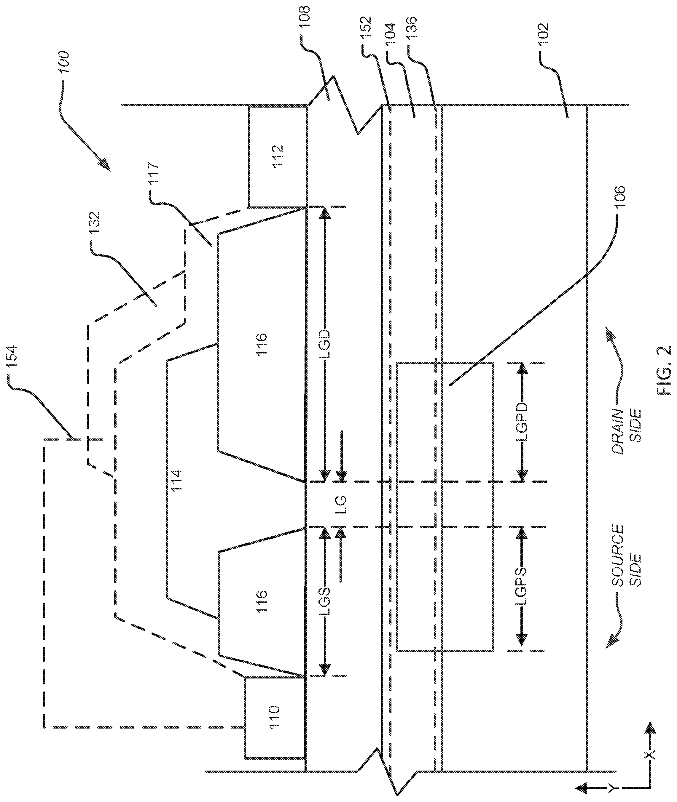 Patent US12324179 Figure 2 – Group III-nitride high-electron mobility transistors with a buried metallic conductive material layer and process for making the same