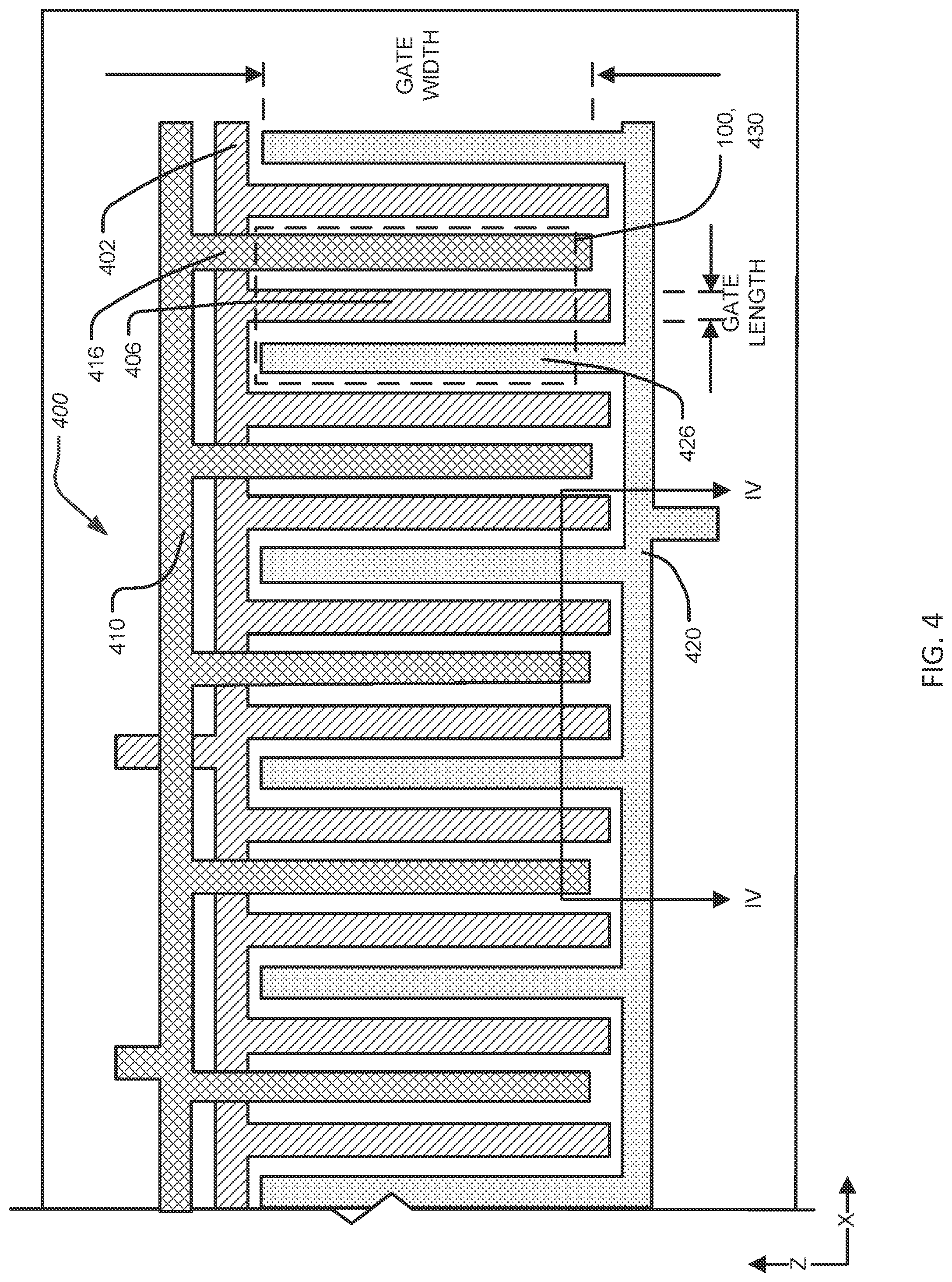 Patent US12324179 Figure 4 – Group III-nitride high-electron mobility transistors with a buried metallic conductive material layer and process for making the same