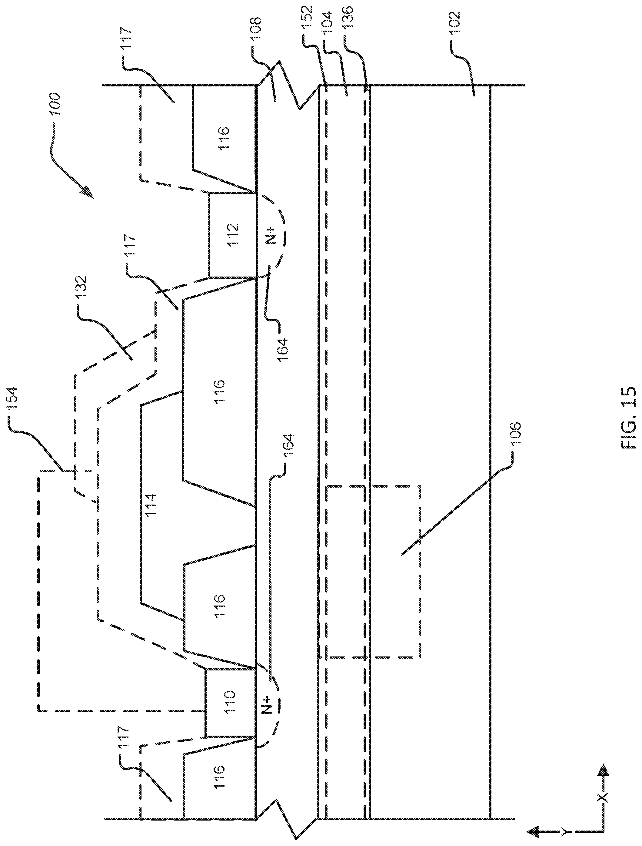 Patent US12324179 Figure 15 – Group III-nitride high-electron mobility transistors with a buried metallic conductive material layer and process for making the same
