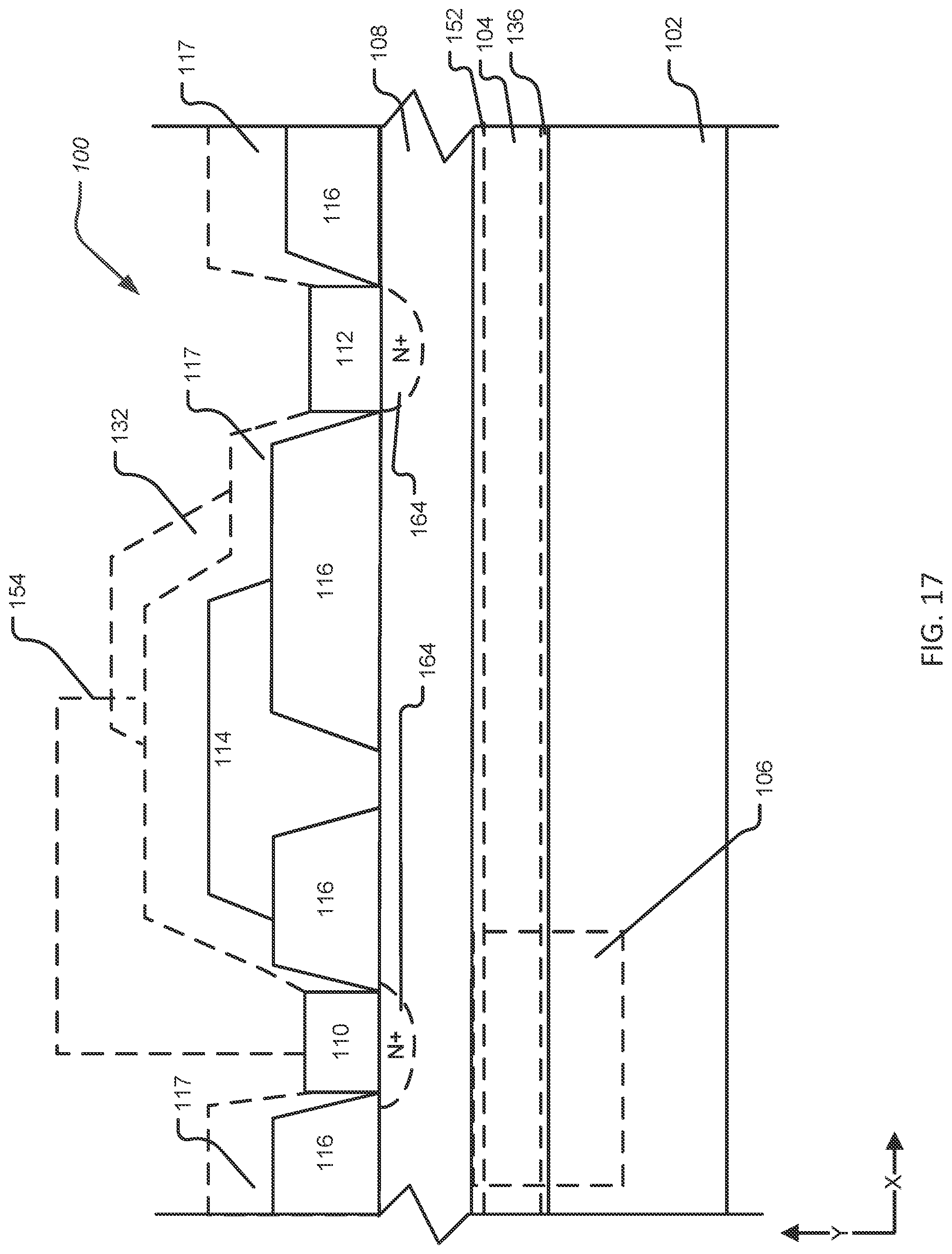 Patent US12324179 Figure 17 – Group III-nitride high-electron mobility transistors with a buried metallic conductive material layer and process for making the same