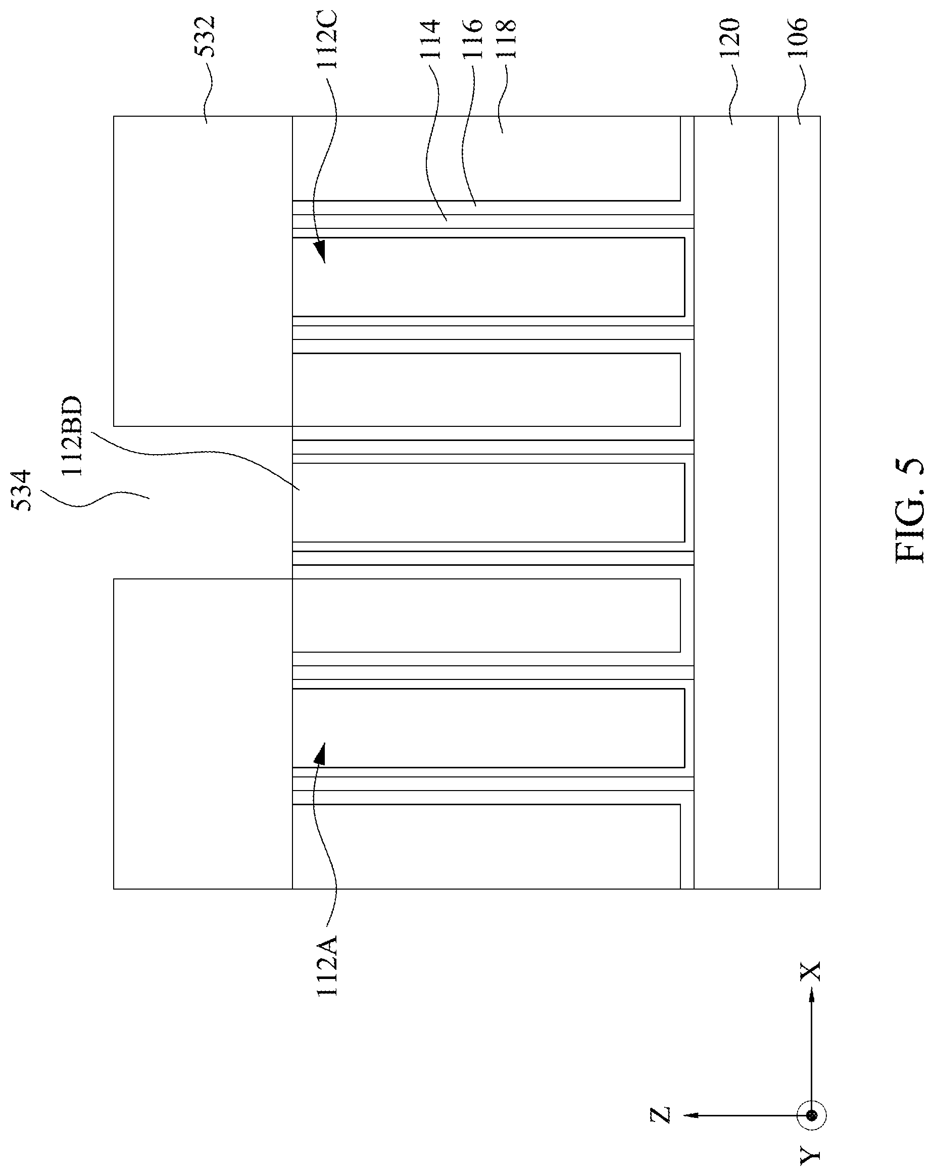 Patent US12324199 Figure 8 – Fill structures with air gaps