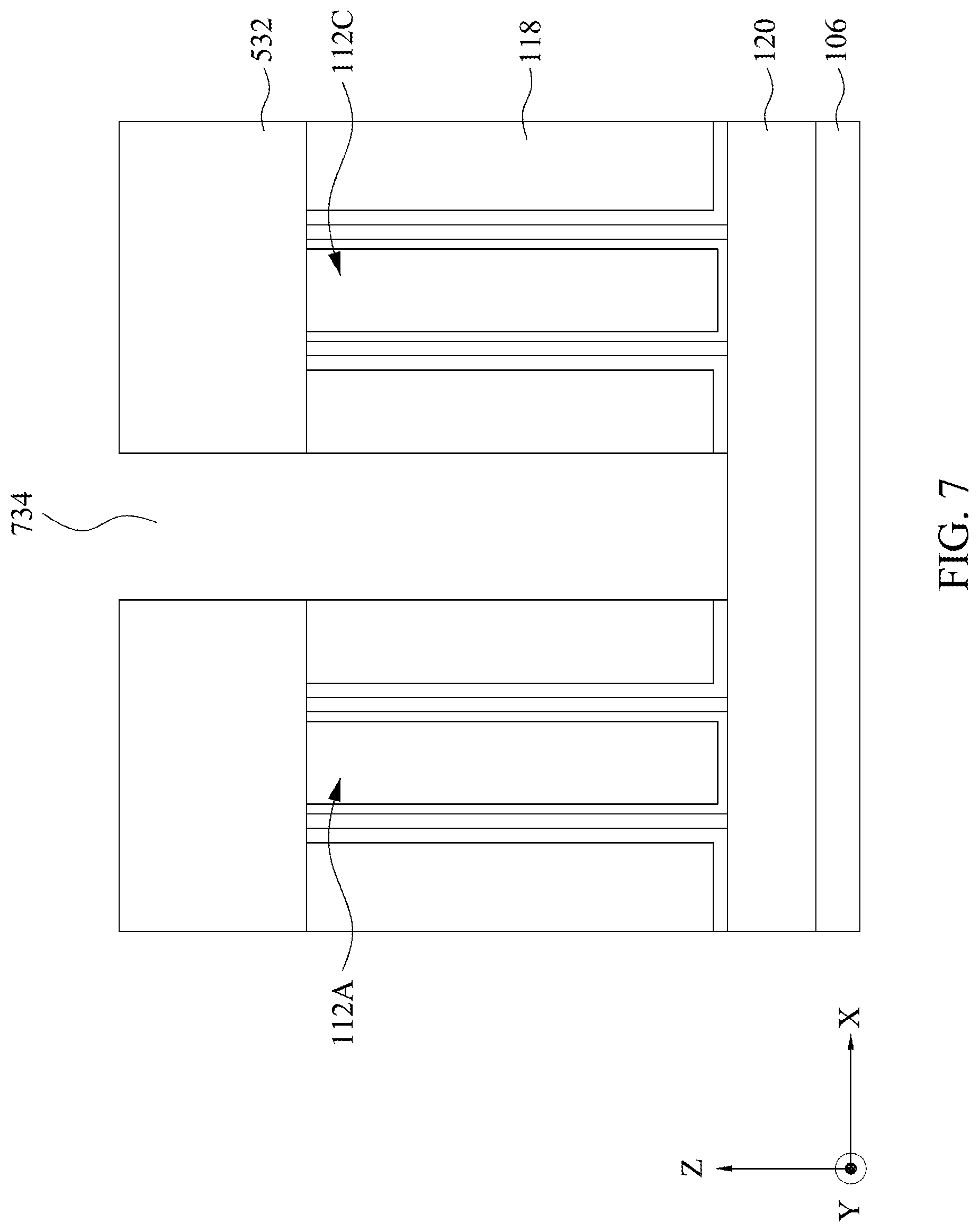 Patent US12324199 Figure 10 – Fill structures with air gaps