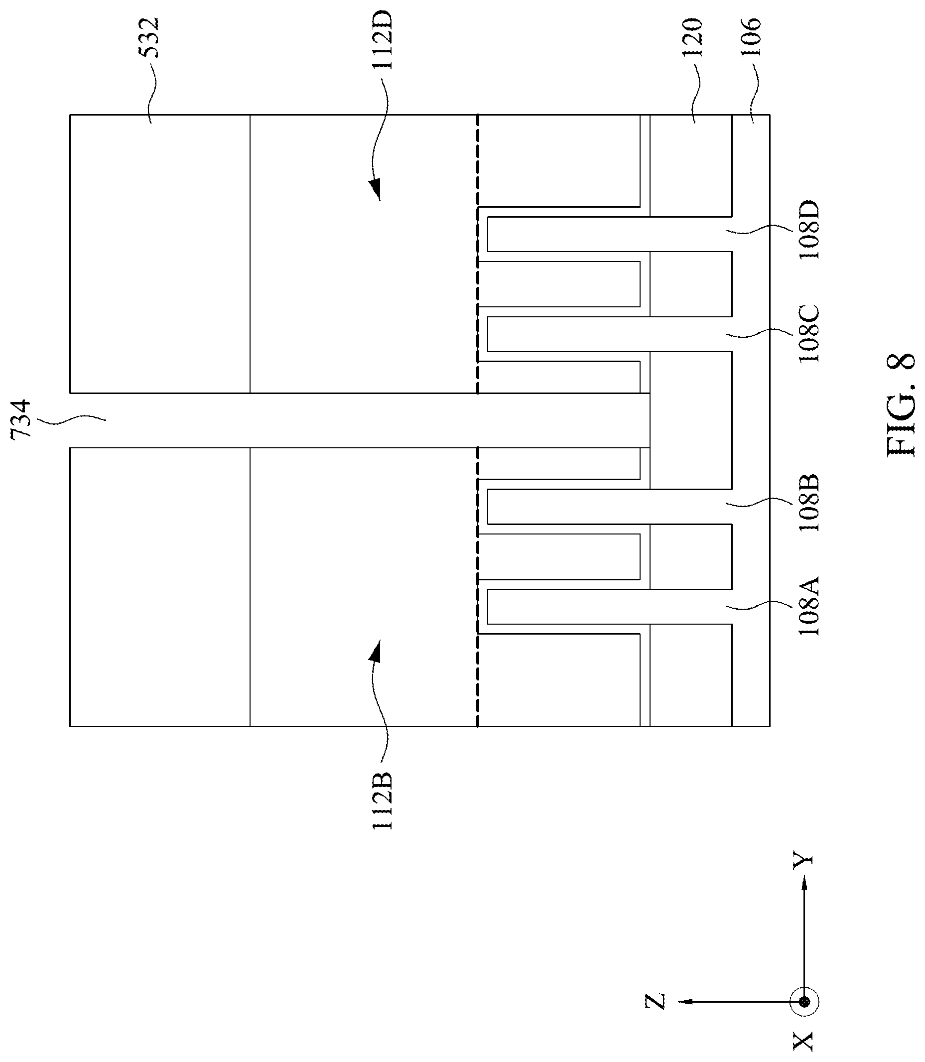Patent US12324199 Figure 11 – Fill structures with air gaps